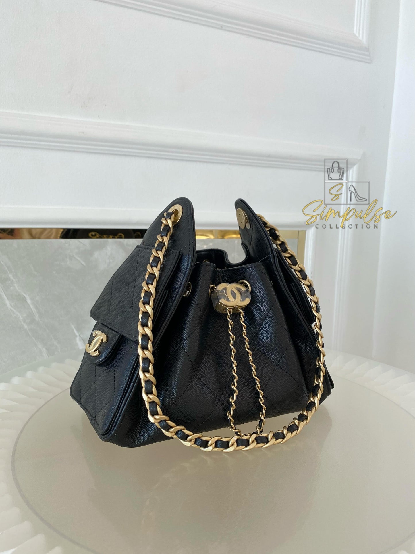 Chanel C25 Mini Black Caviar GHW