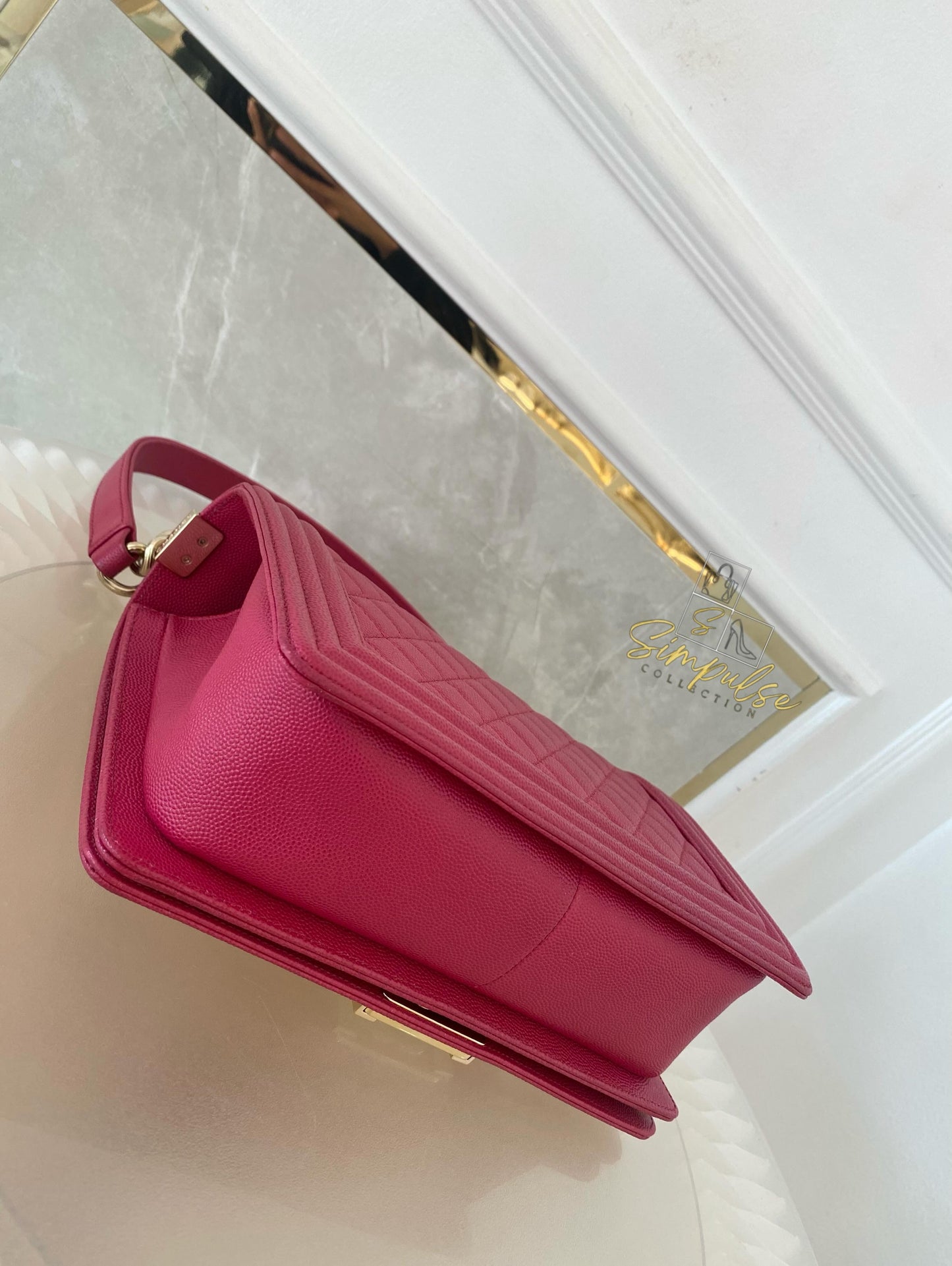 Chanel Leboy Caviar Pink Old Medium GHW