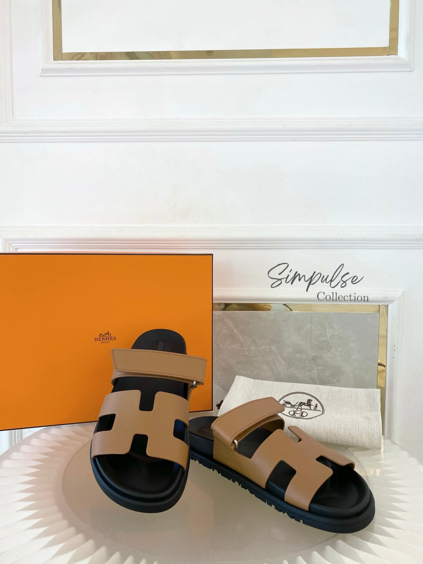 HERMES CHYPRE TAN SANDAL