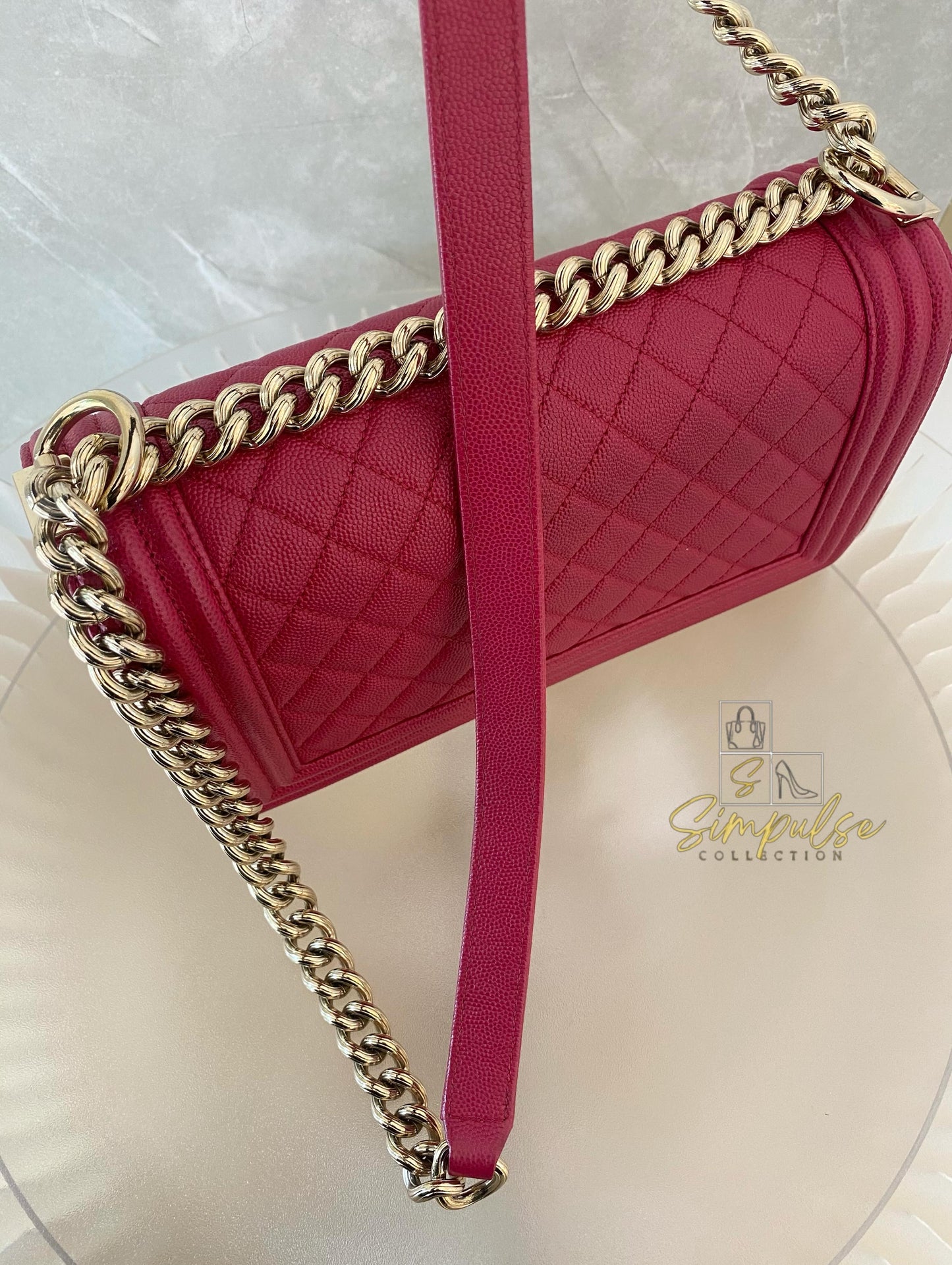 Chanel Leboy Caviar Pink Old Medium GHW