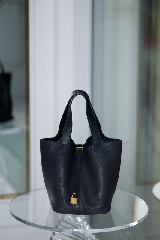 Hermes Picotin 22 Noir GHW