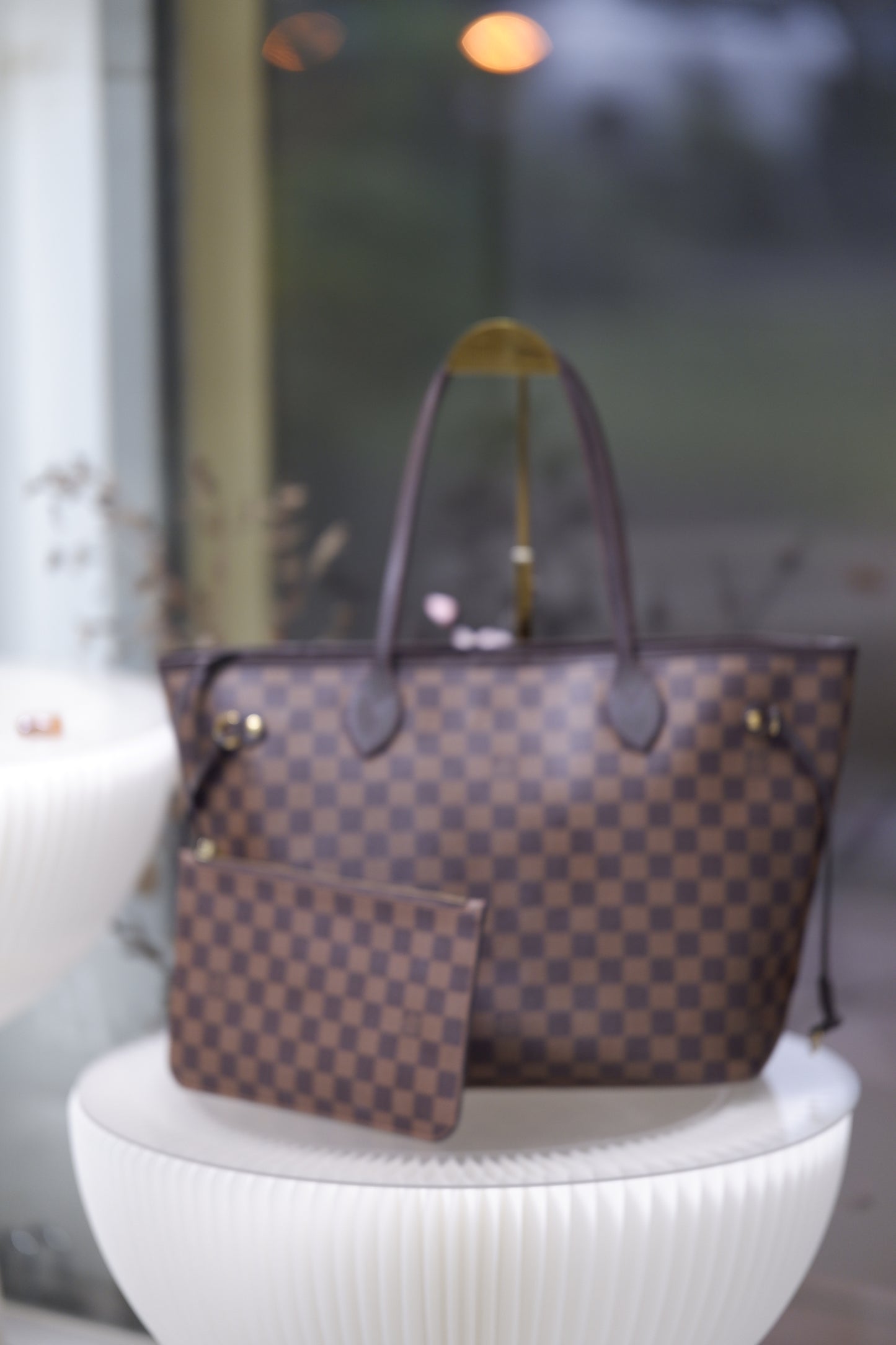 L V Damier Ebene Neverfull Mm Size