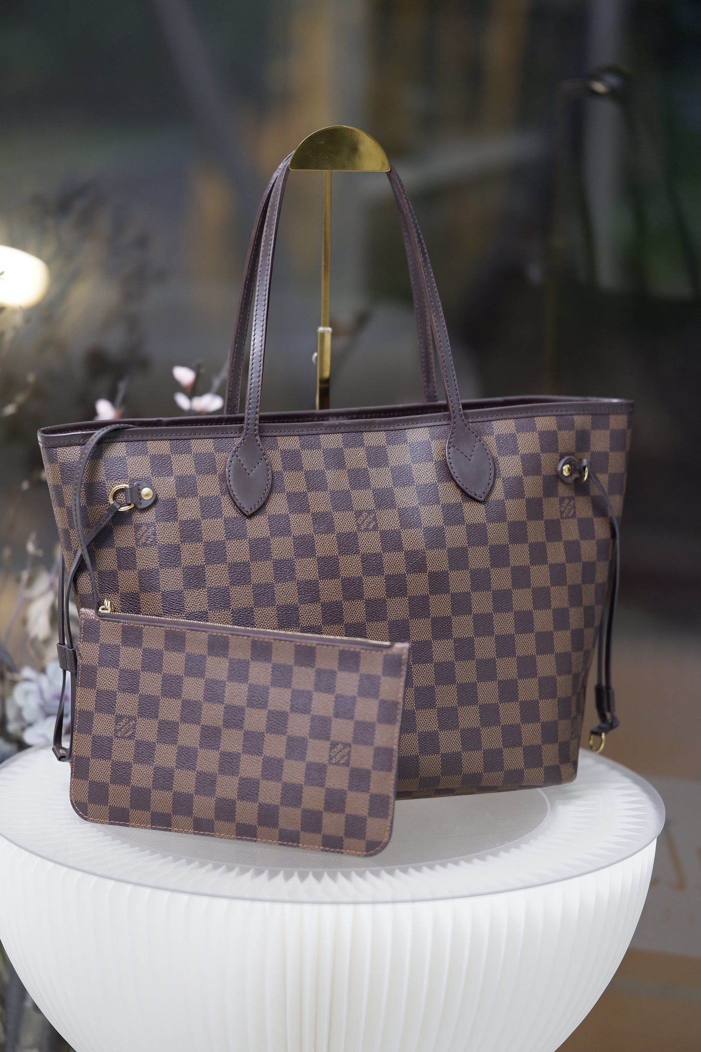 L V Damier Ebene Neverfull Mm Size