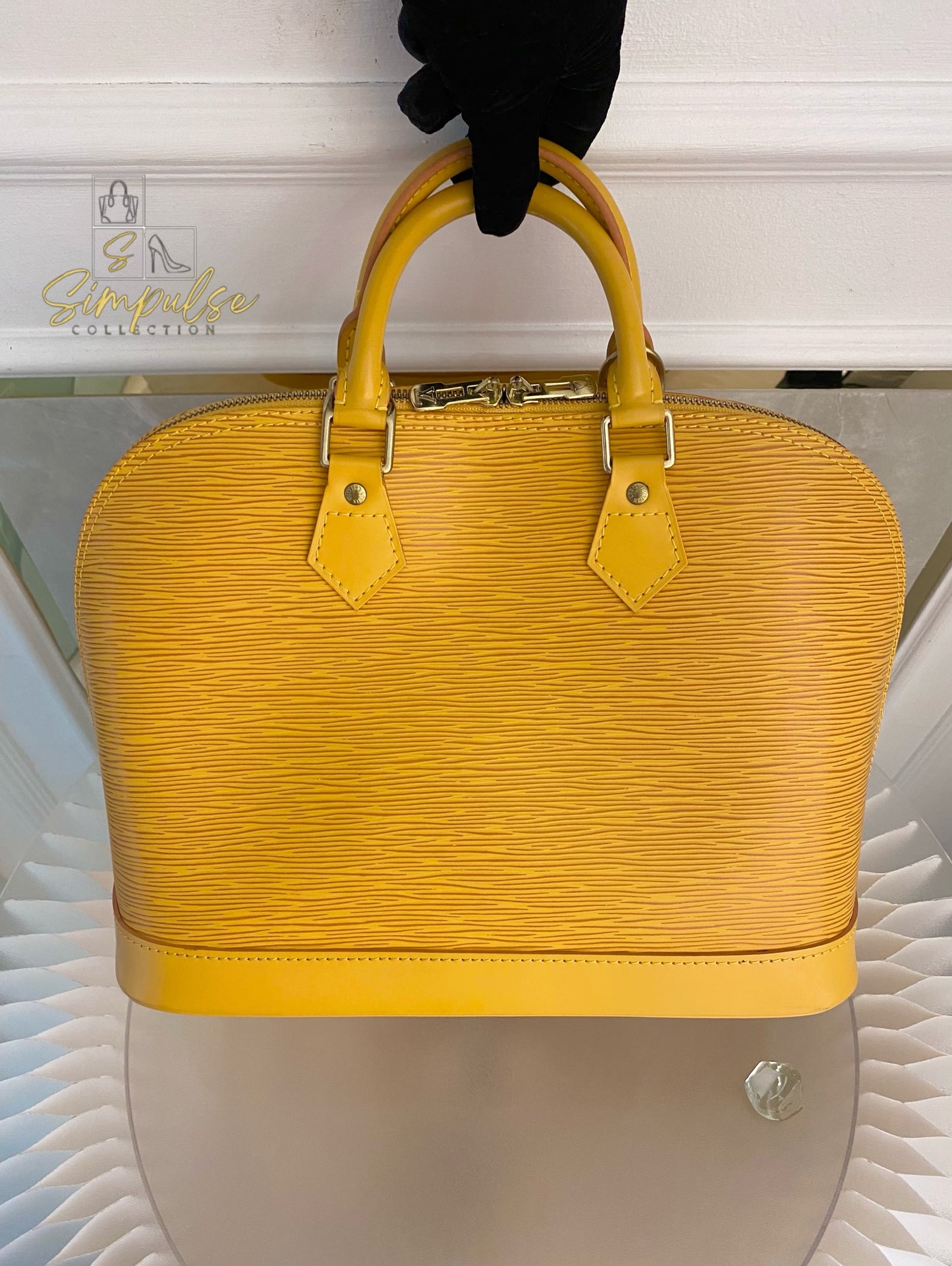 Louis Vuitton Epi Alma Bag Yellow