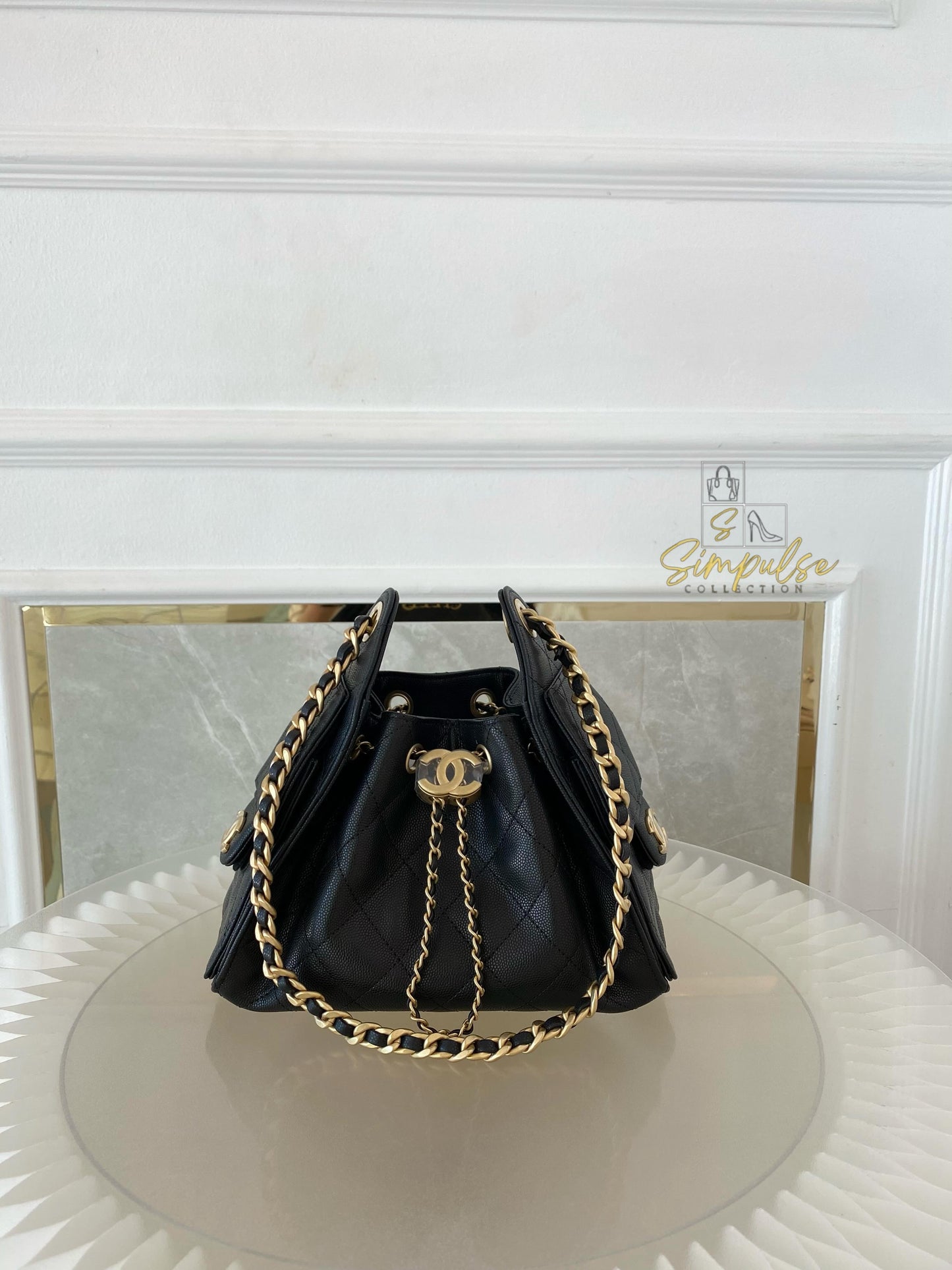 Chanel C25 Mini Black Caviar GHW