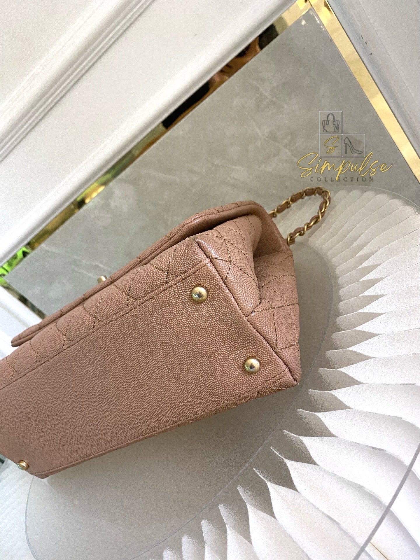 Chanel Coco Lizard Medium Top Handle