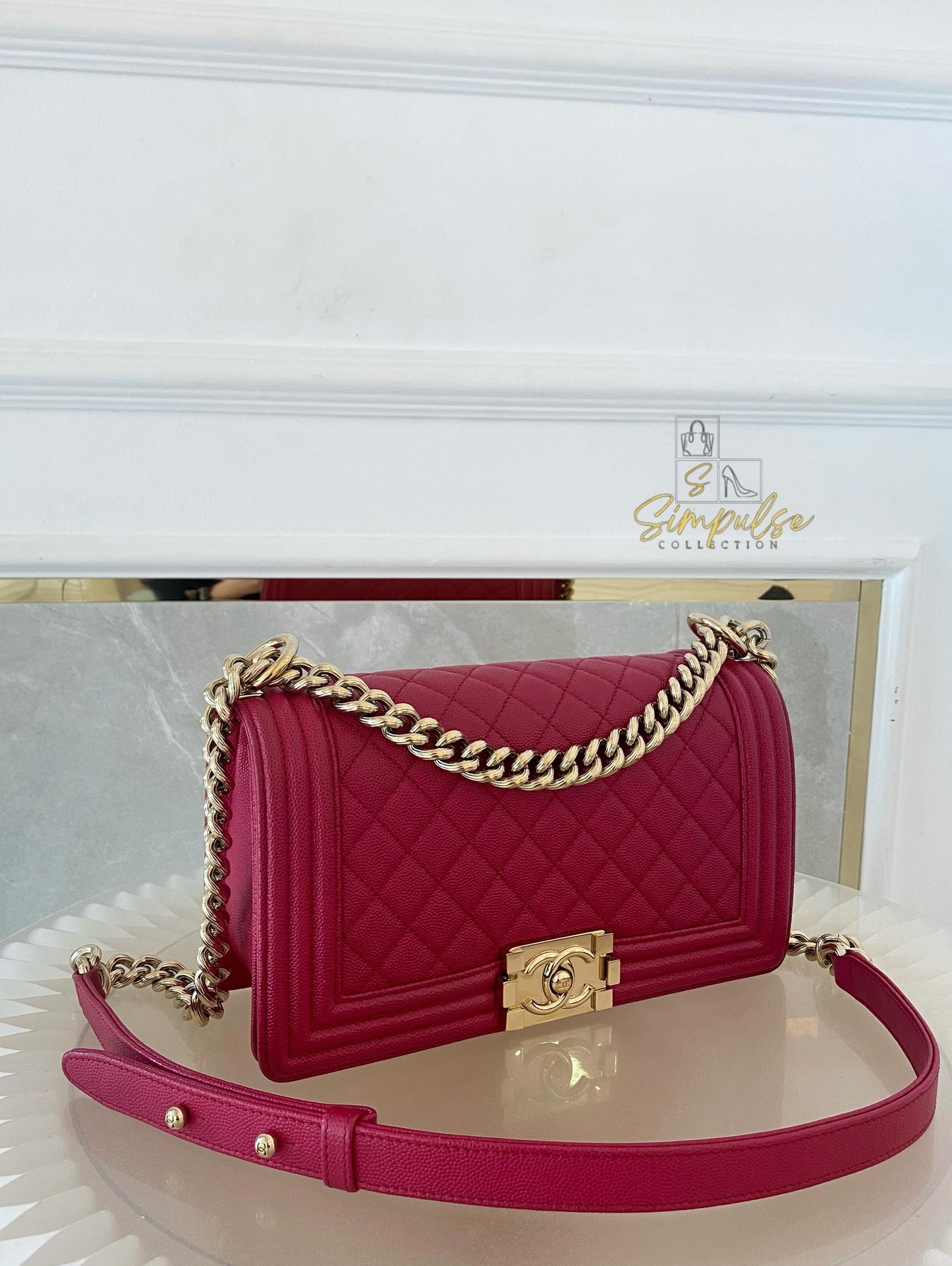 Chanel Leboy Caviar Pink Old Medium GHW