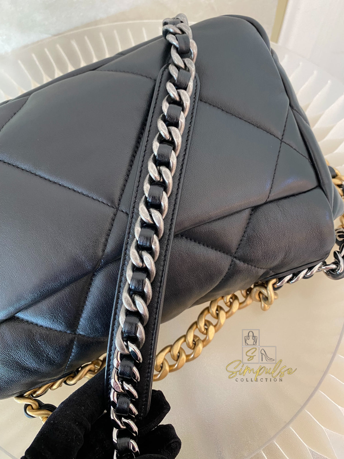 CHANEL C19 SMALL BLACK