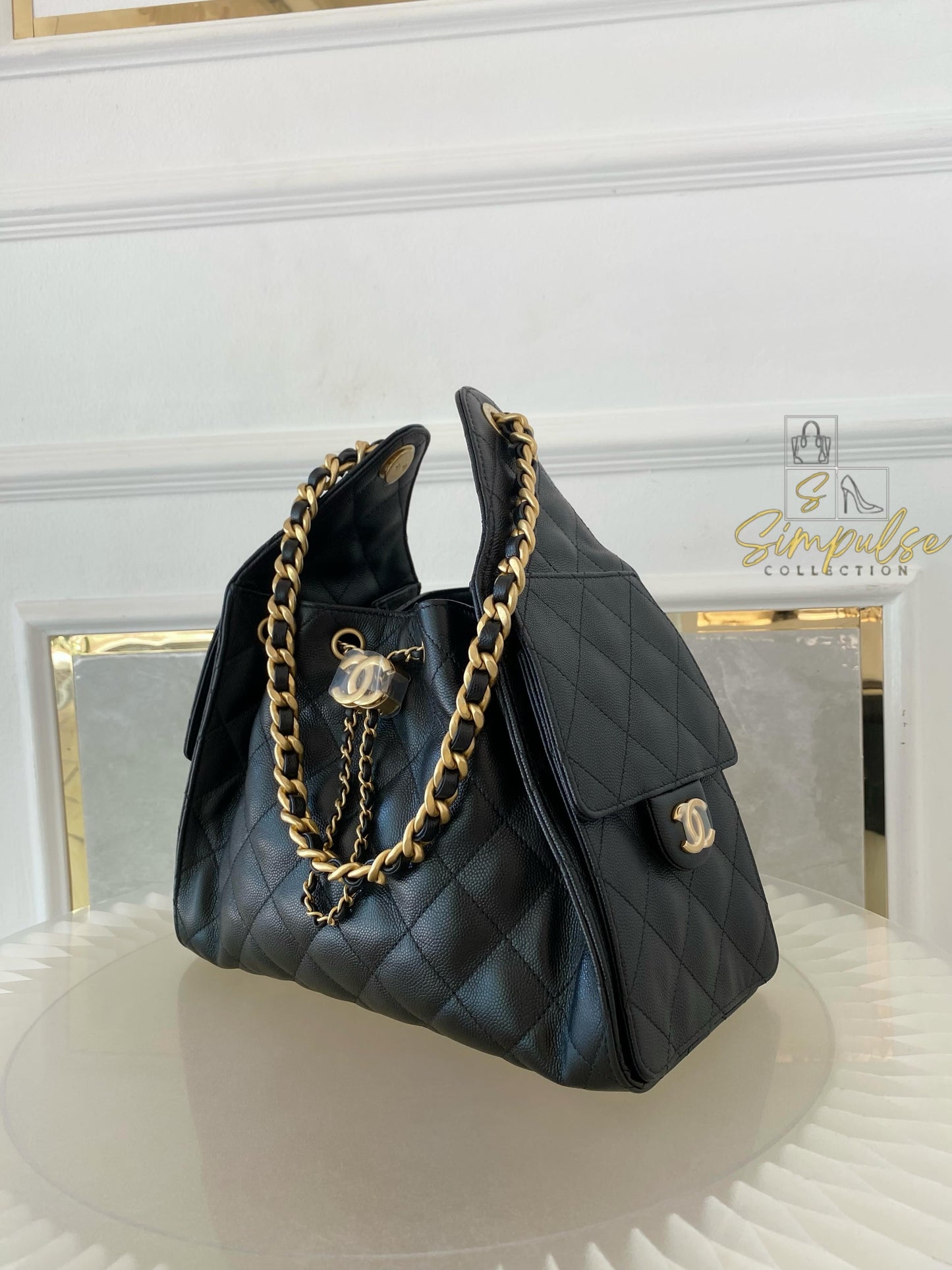 Chanel C25 Small Caviar Black GHW