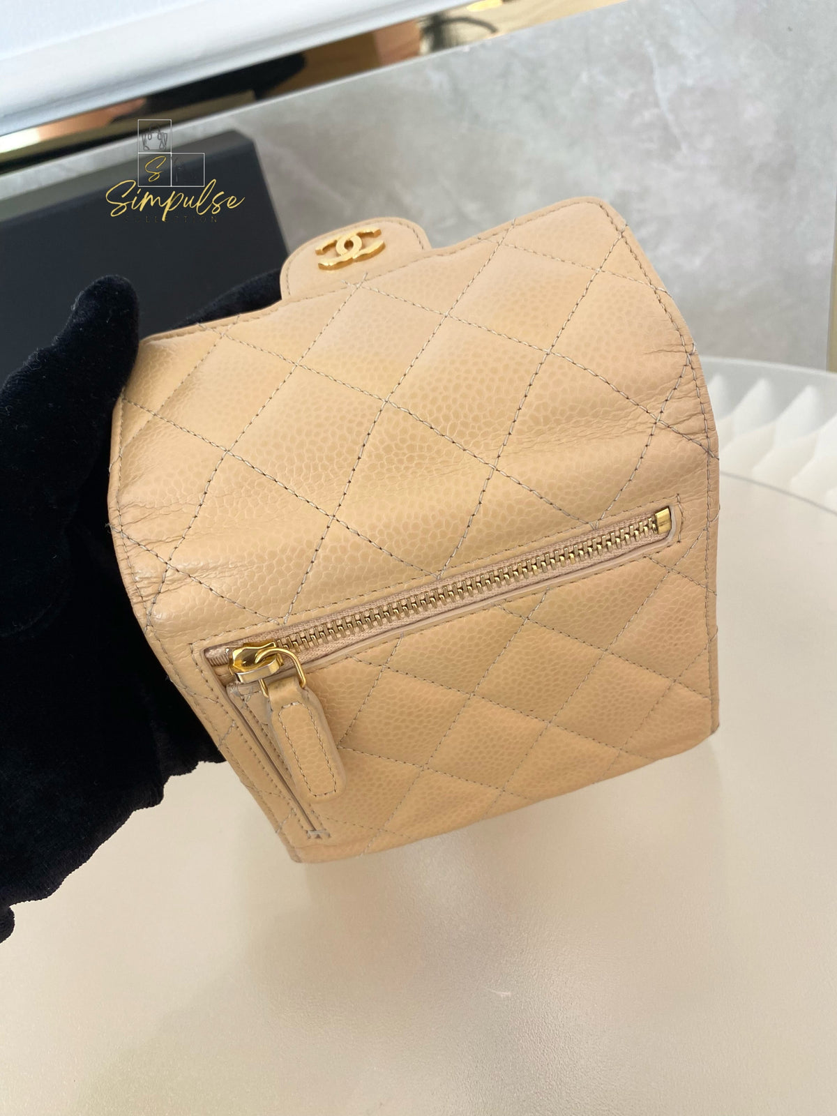 Chanel Trifold Beige Claire