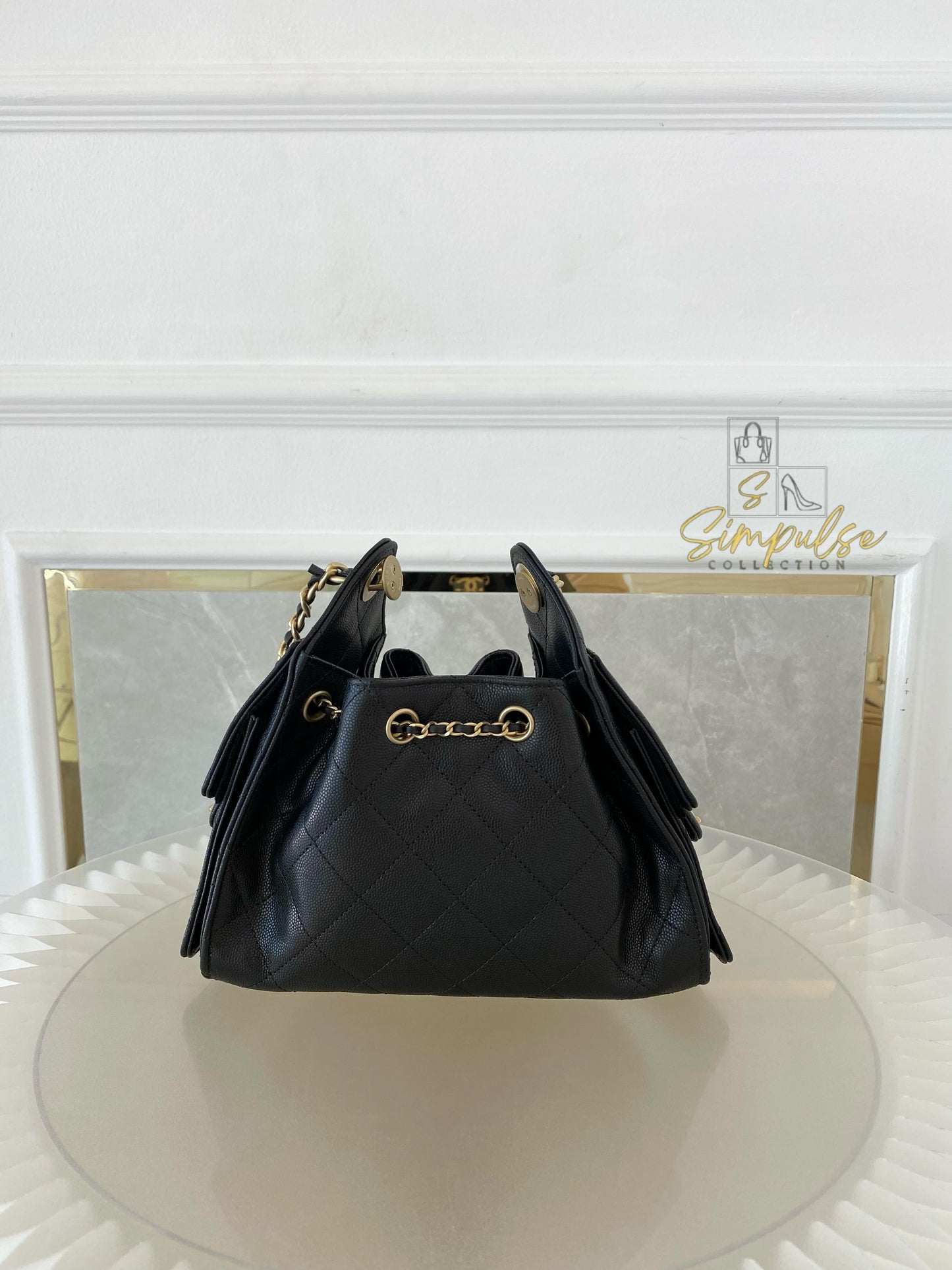 Chanel C25 Mini Black Caviar GHW