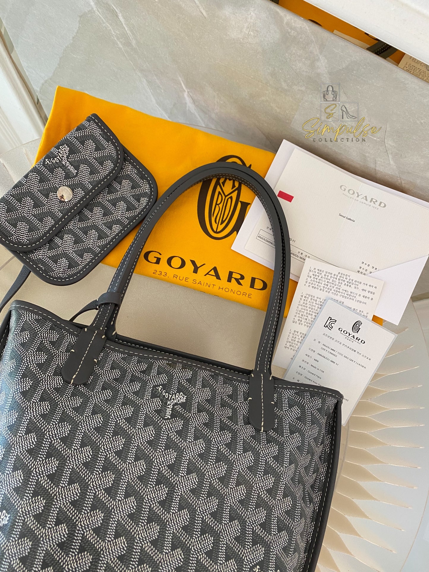 GOYARD MINI ANJOU GRAY