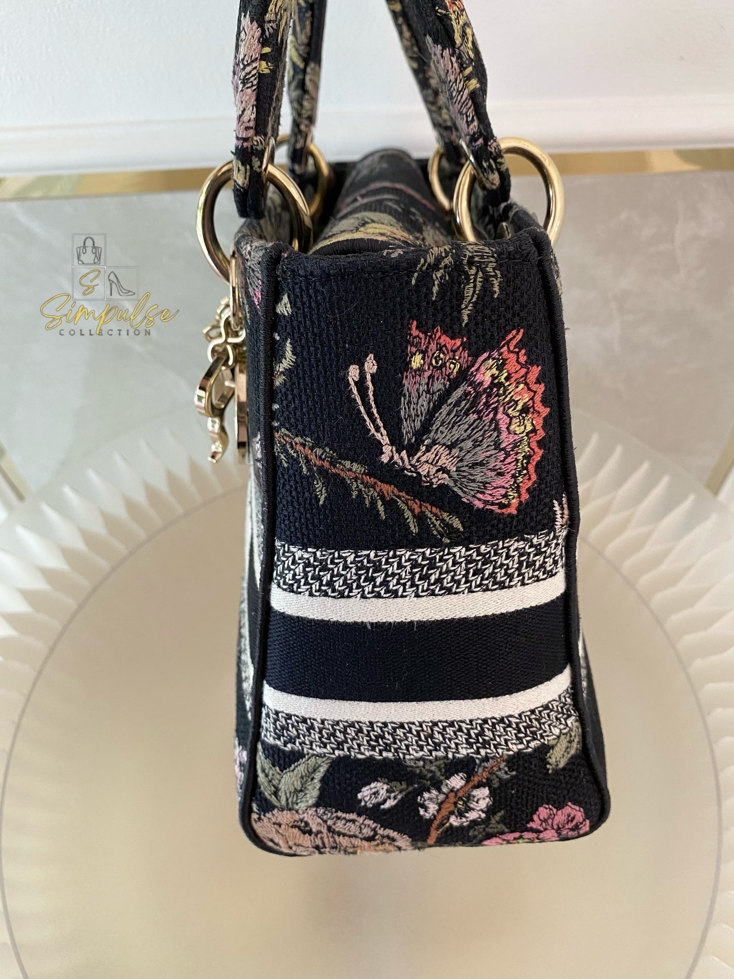 DIOR D-LITE OBLIQUE MEDIUM BLACK