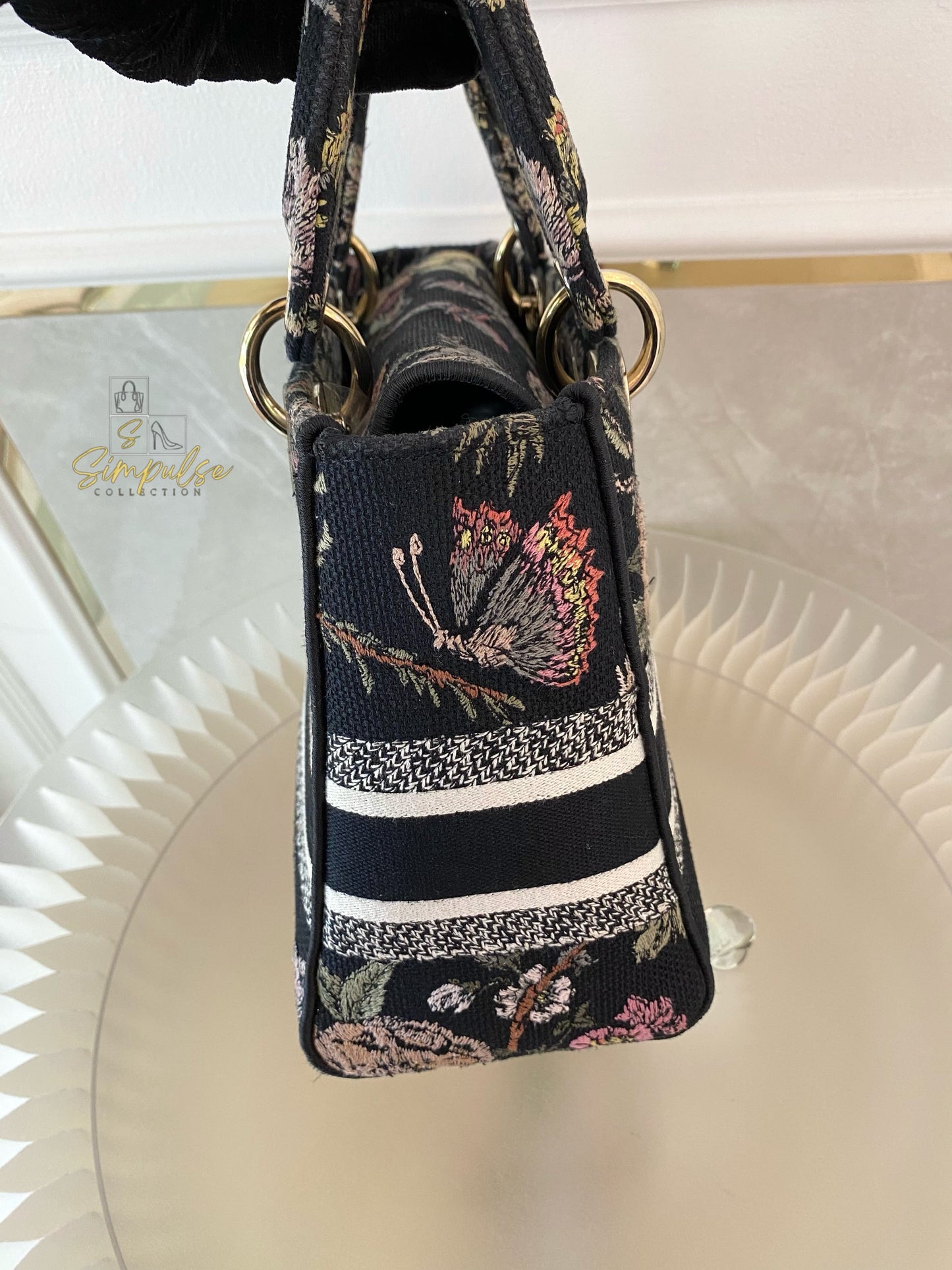 DIOR D-LITE OBLIQUE MEDIUM BLACK