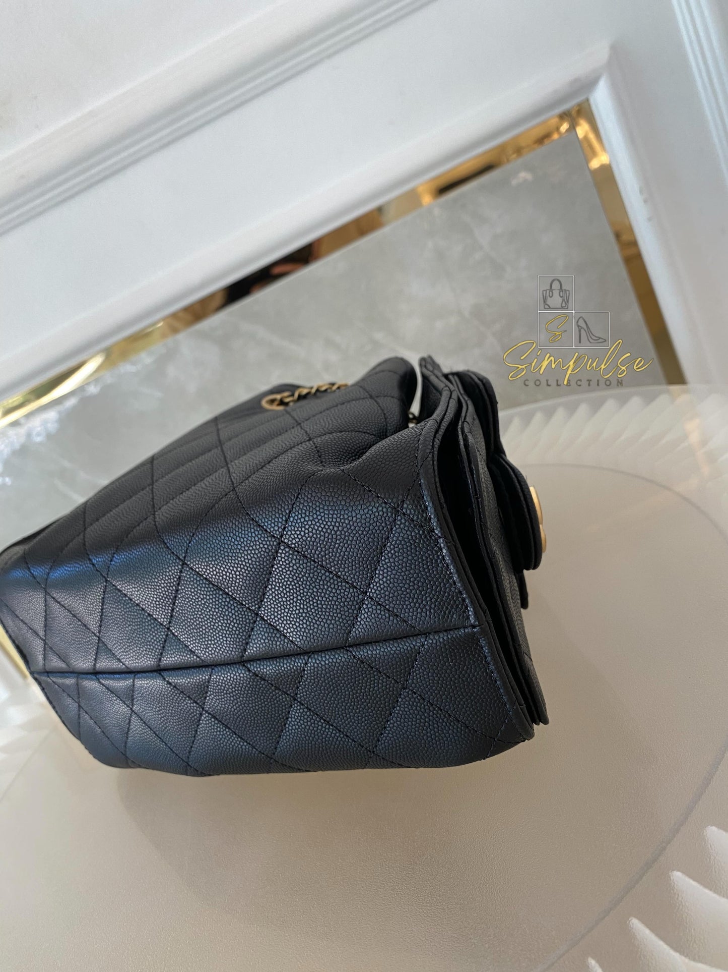 Chanel C25 Mini Black Caviar GHW