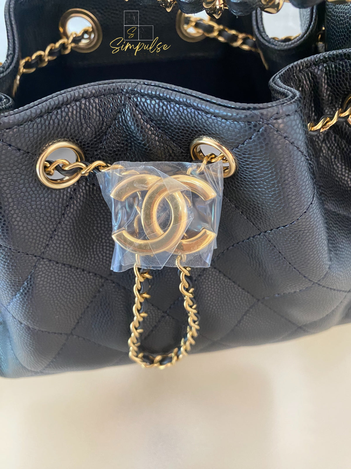 CHANEL C25 MINI CAVIAR BLACK GHW