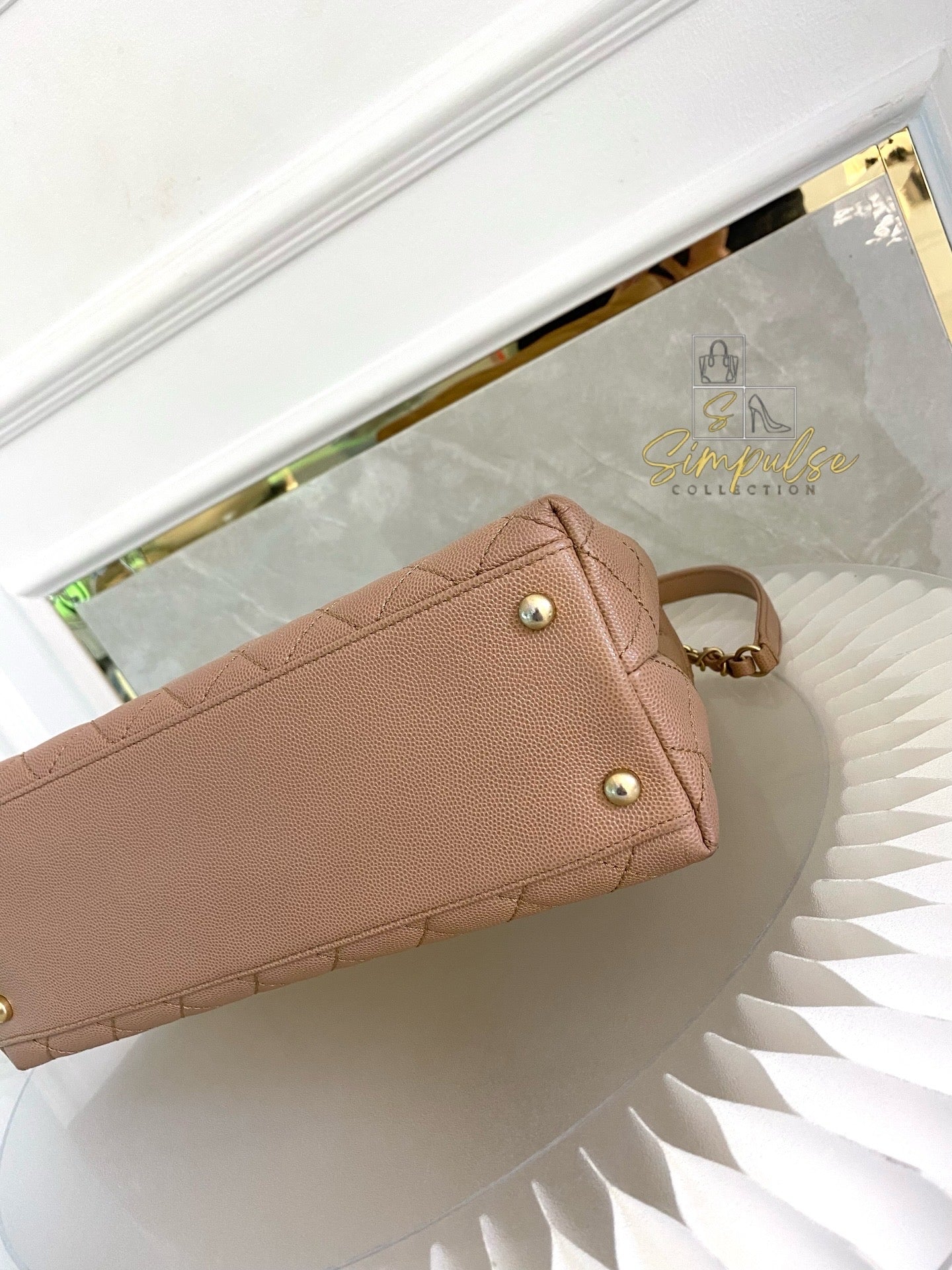 Chanel Coco Lizard Medium Top Handle