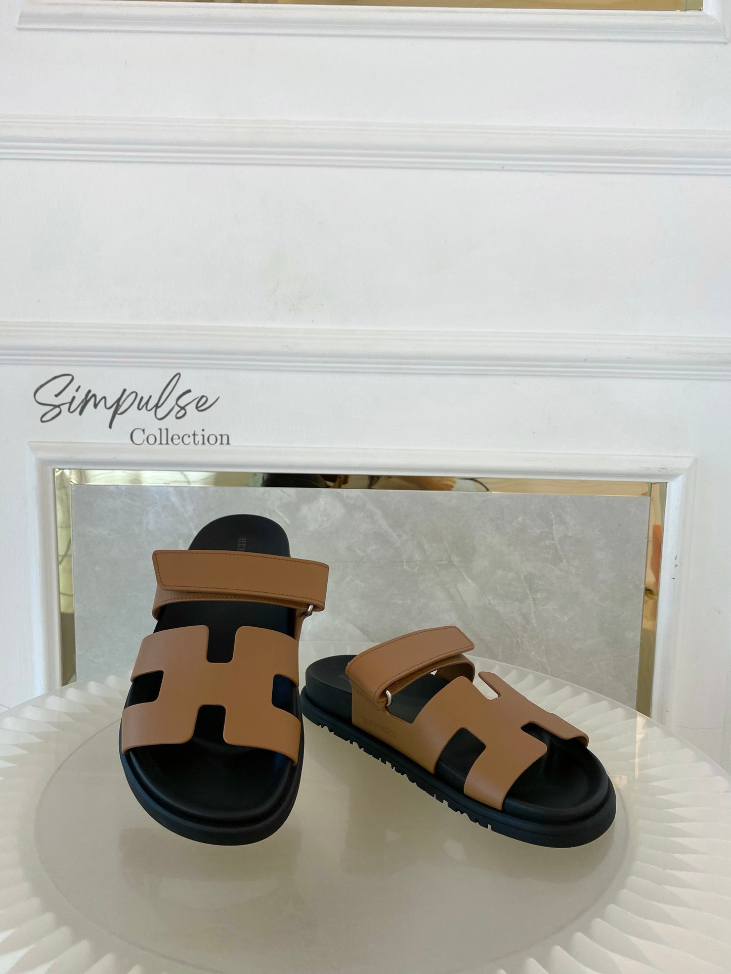 HERMES CHYPRE TAN SANDAL