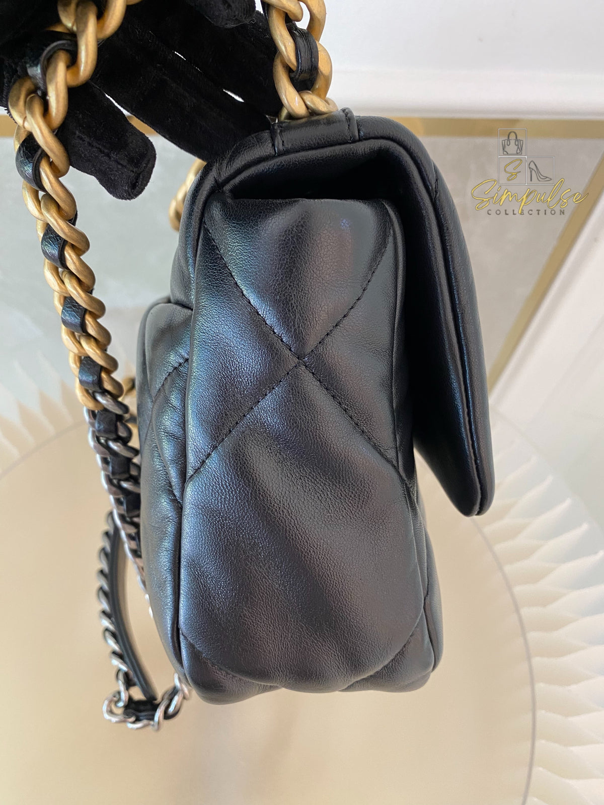 CHANEL C19 SMALL BLACK