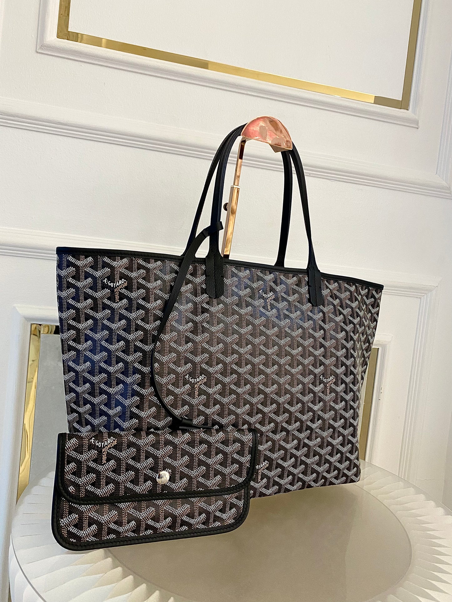 Goyard St. Louis Black in Pm Size