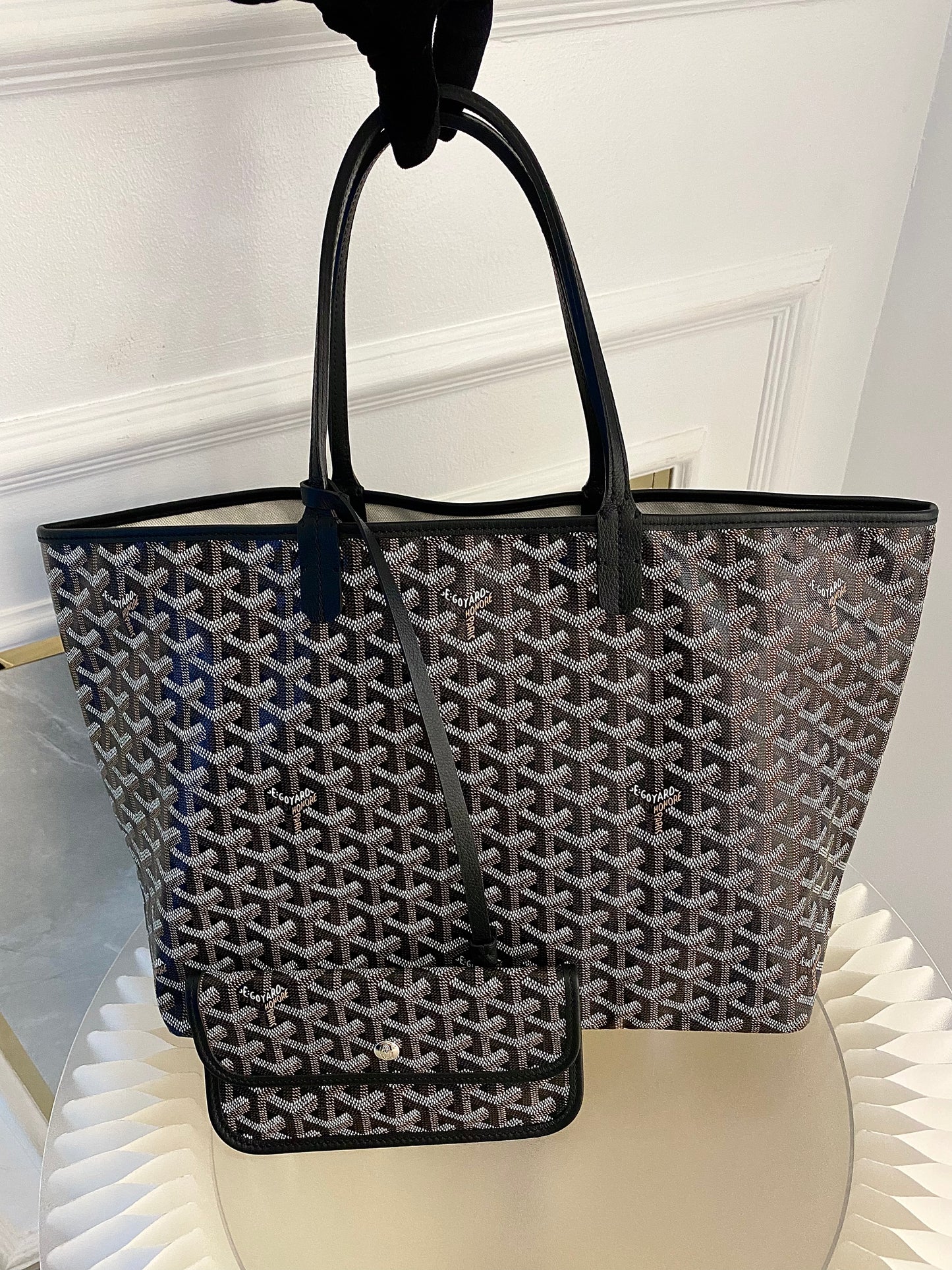 Goyard St. Louis Black in Pm Size
