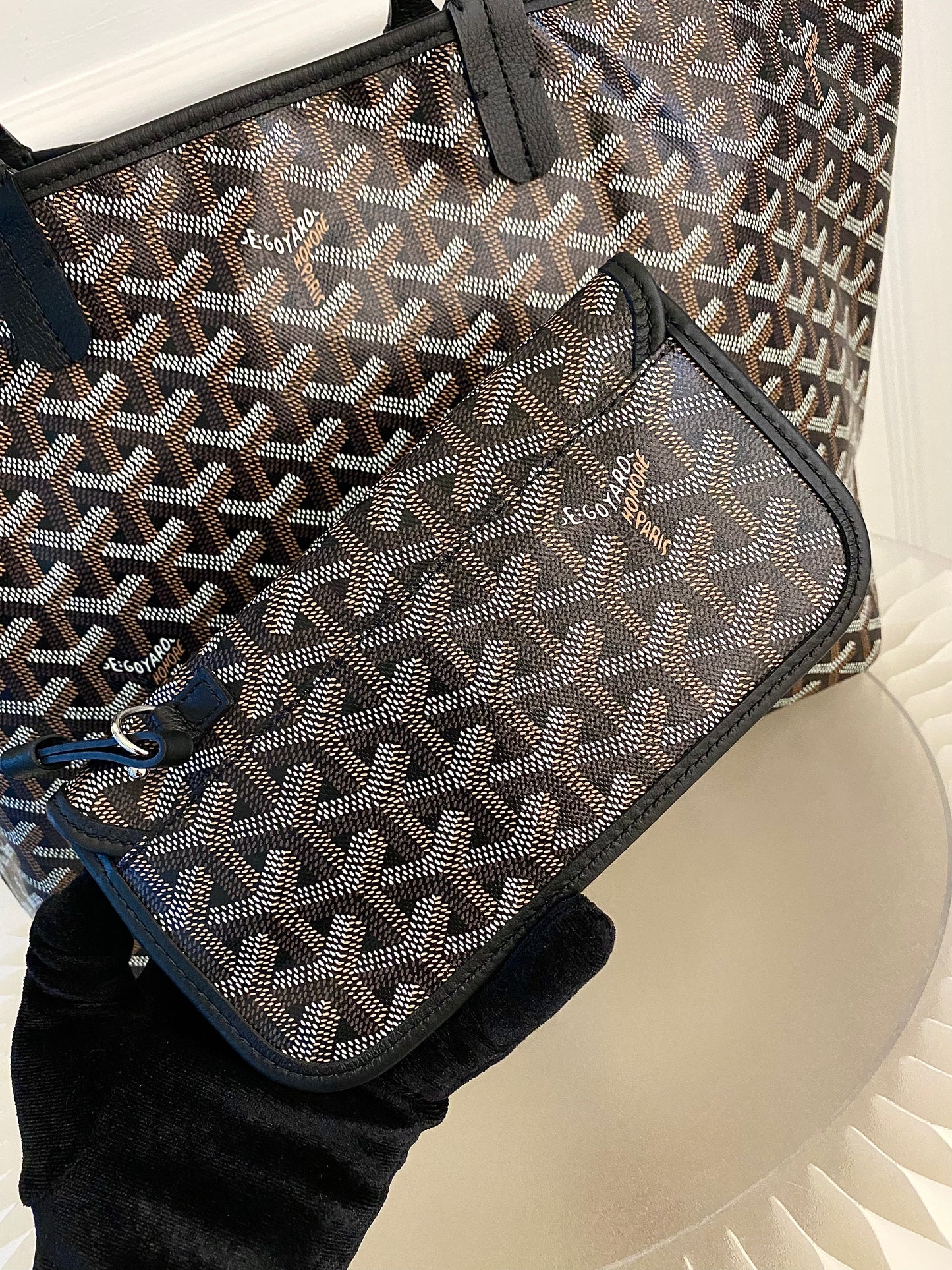 Goyard St. Louis Black in Pm Size
