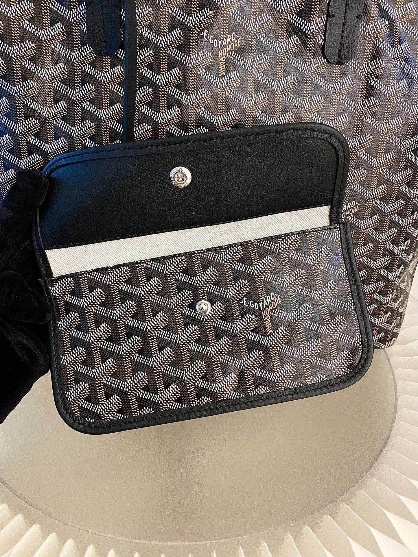 Goyard St. Louis Black in Pm Size