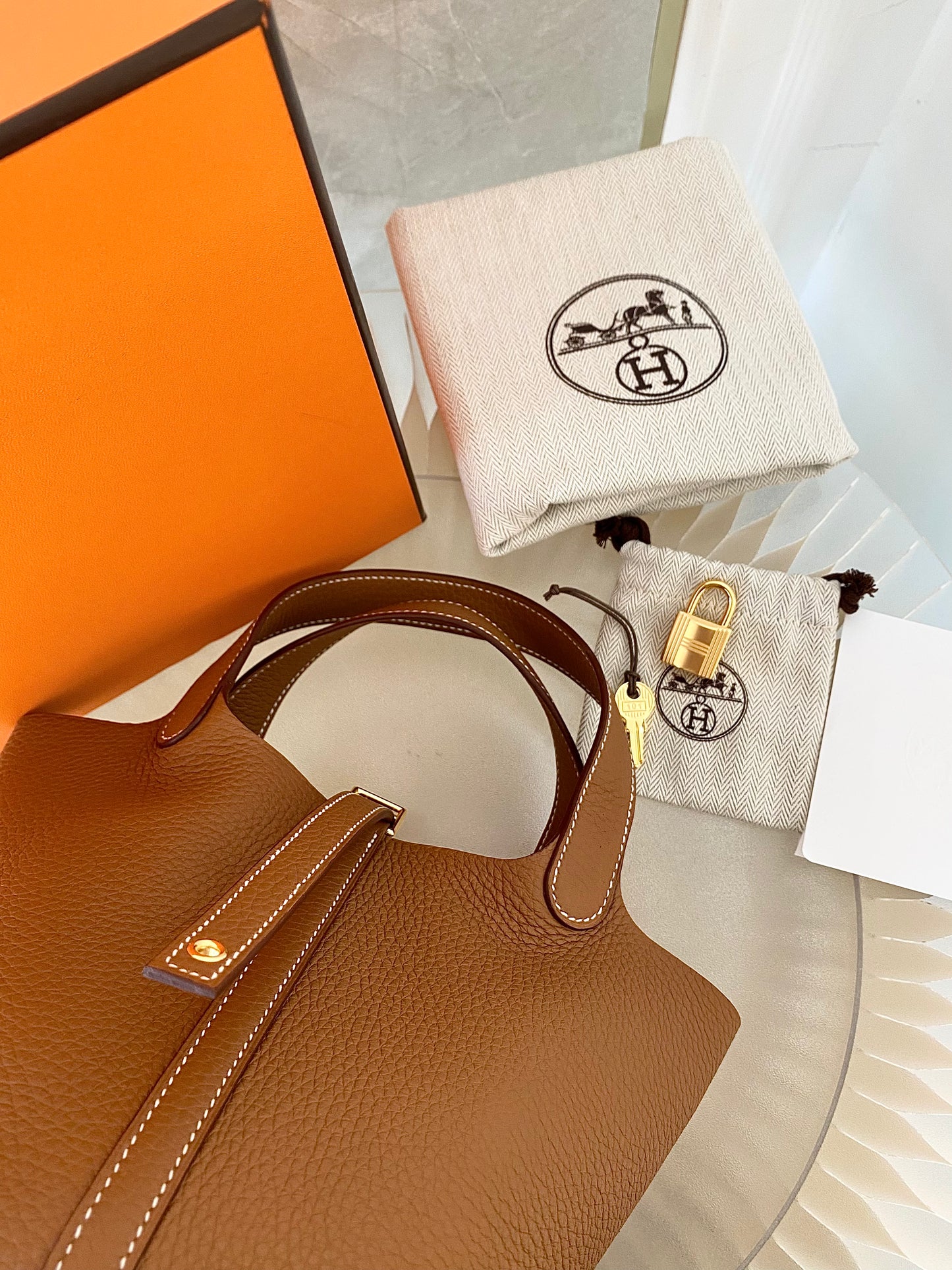 Hermes Picotin 18 Gold on Gold