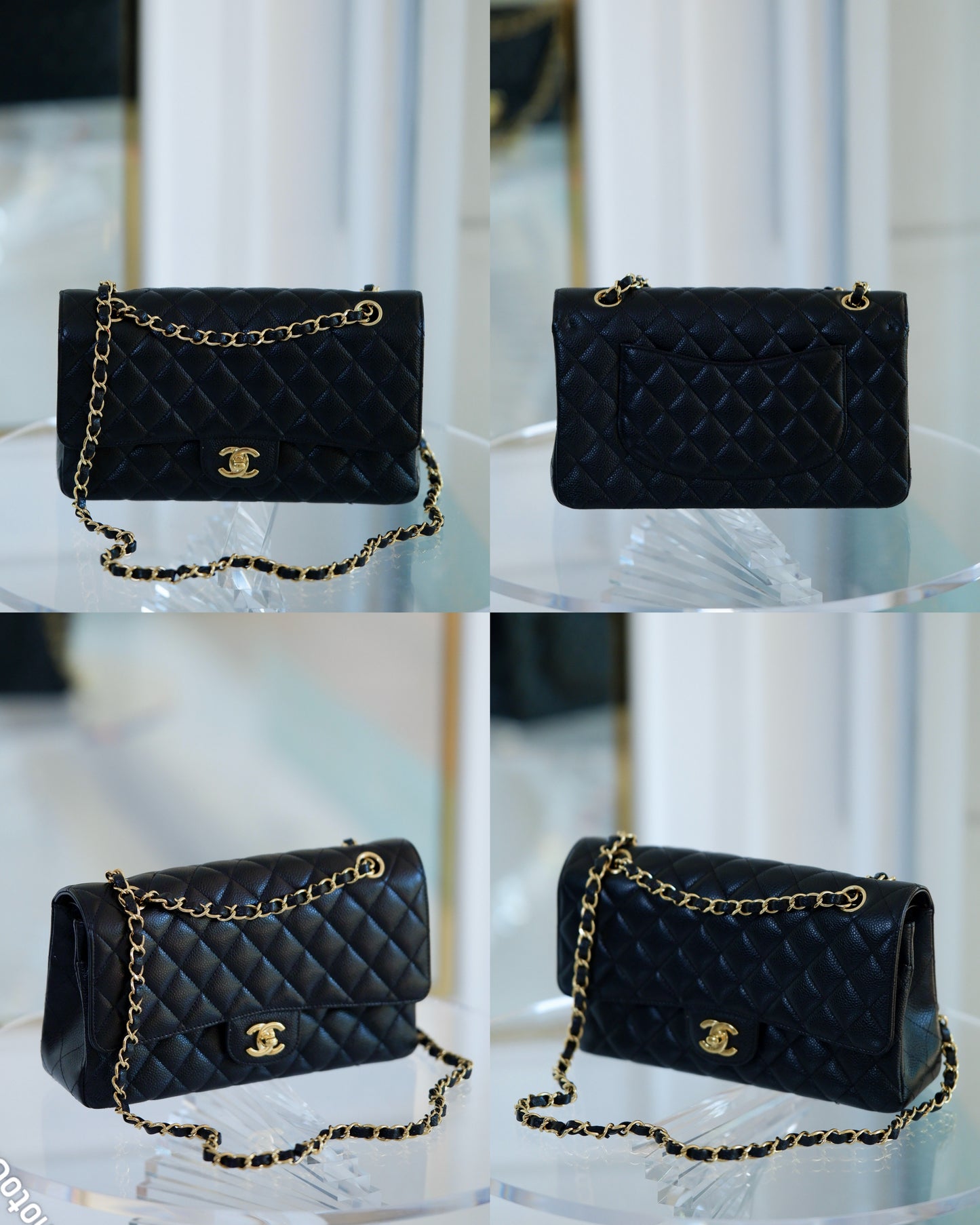 Chanel Medium Double Flap Caviar GHW