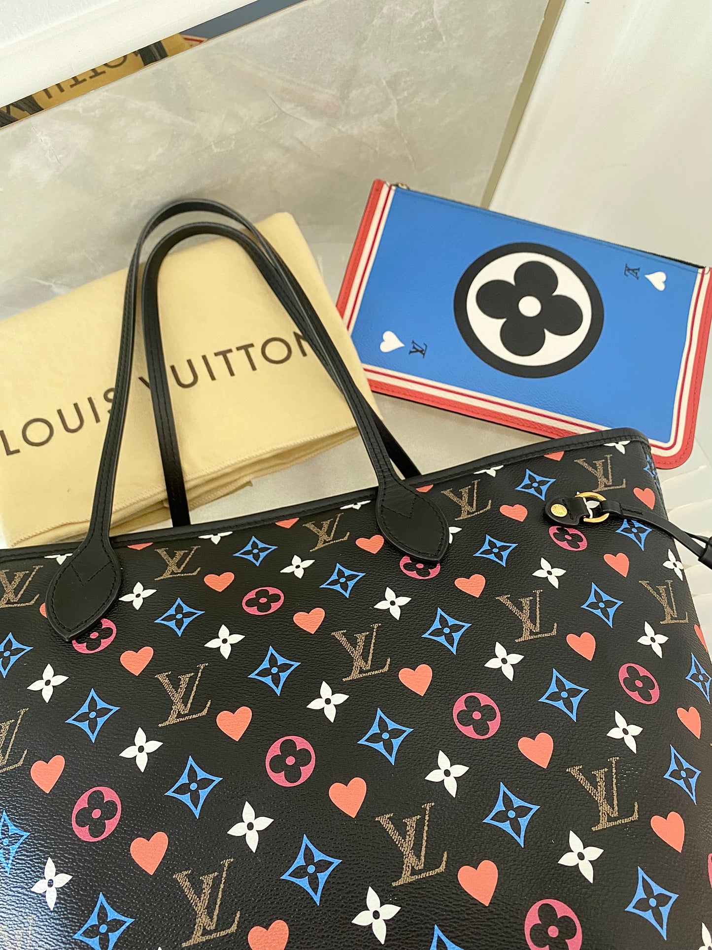 Louis Vuitton Neverfull MM Limited Edition Cruise 2021 “Game On”