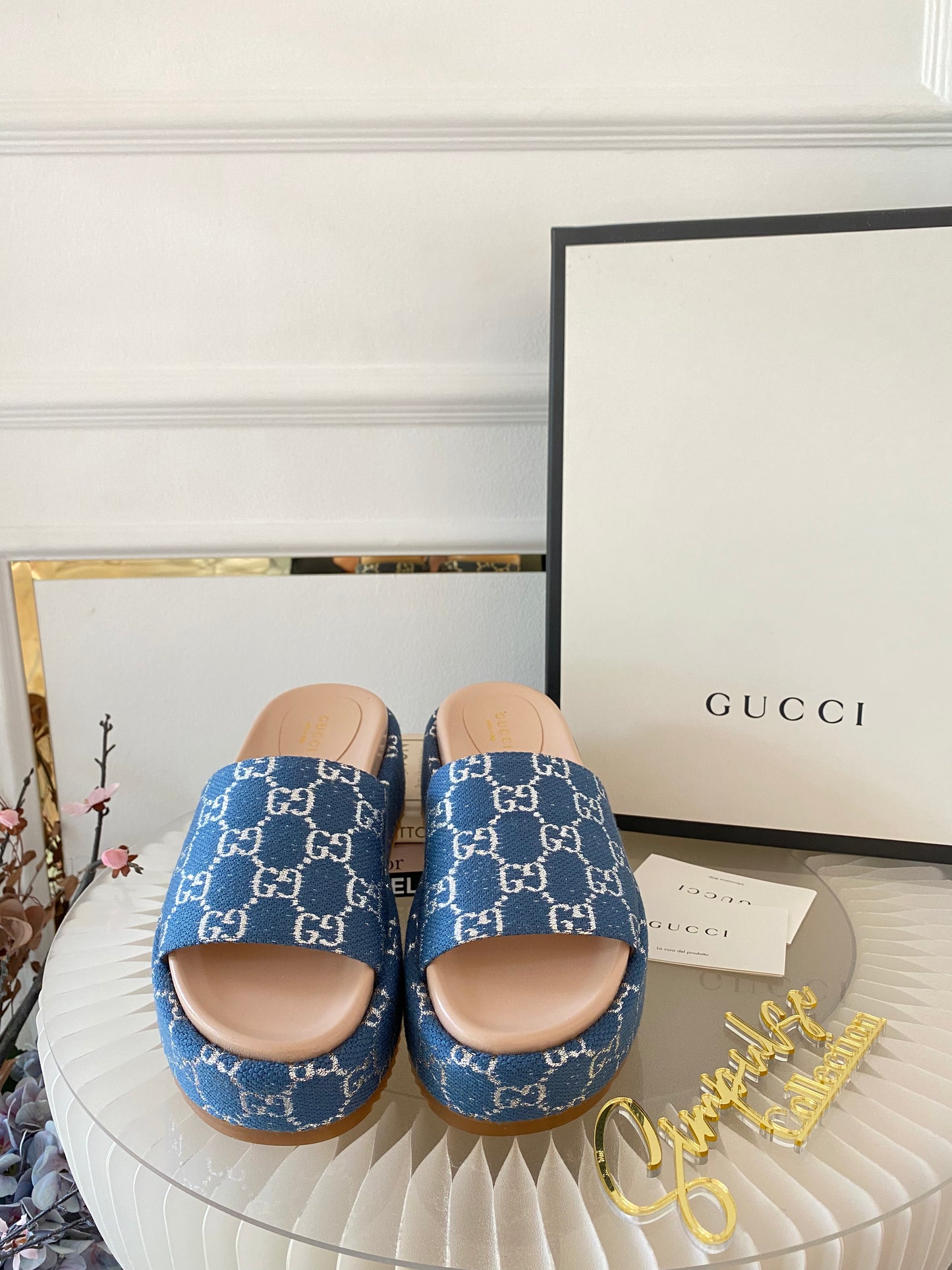 GUCCI Denim Platform Sandal
