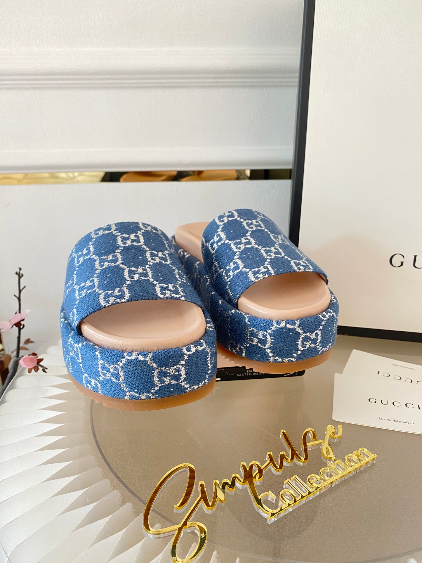 GUCCI Denim Platform Sandal