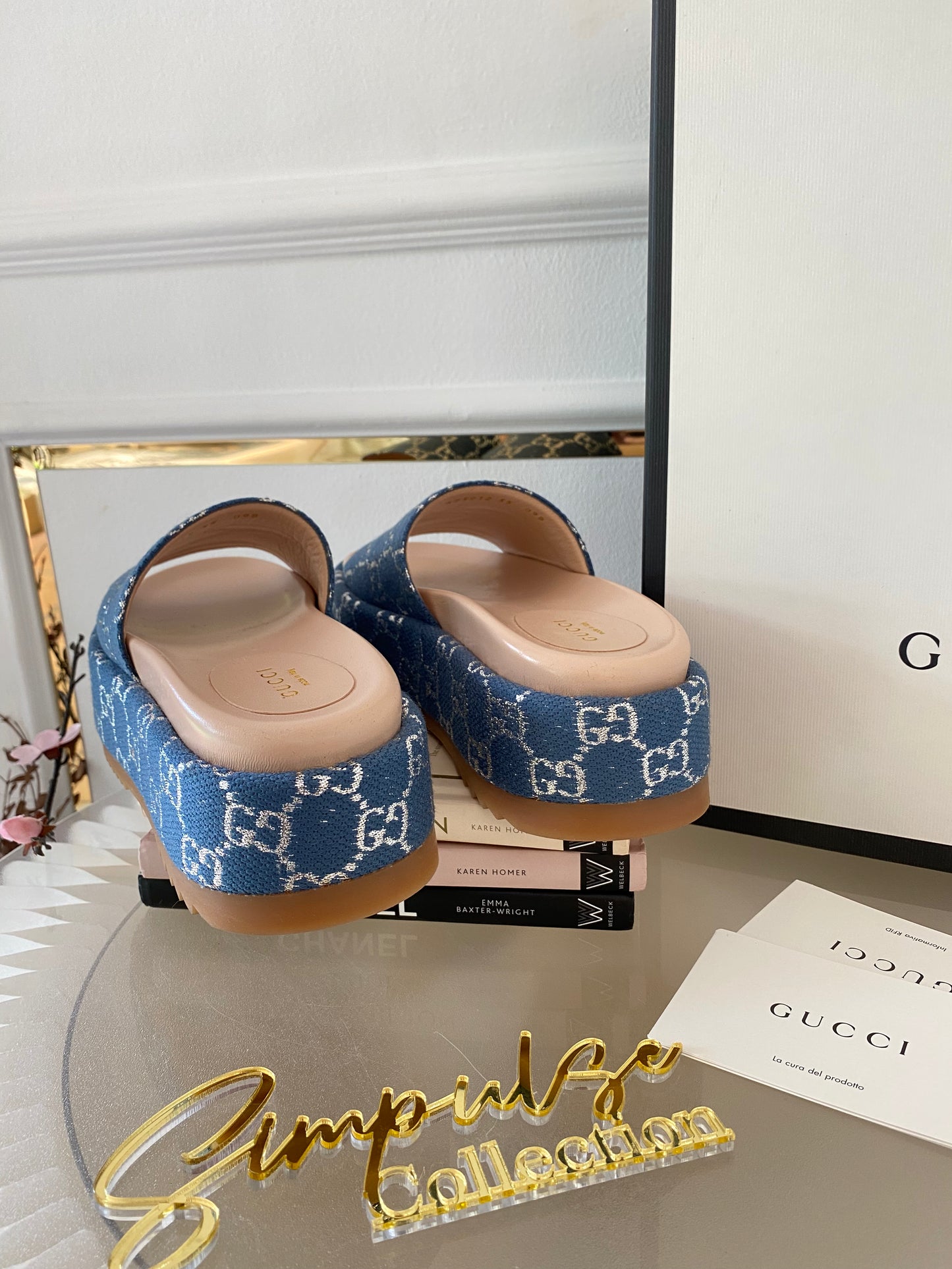 GUCCI Denim Platform Sandal