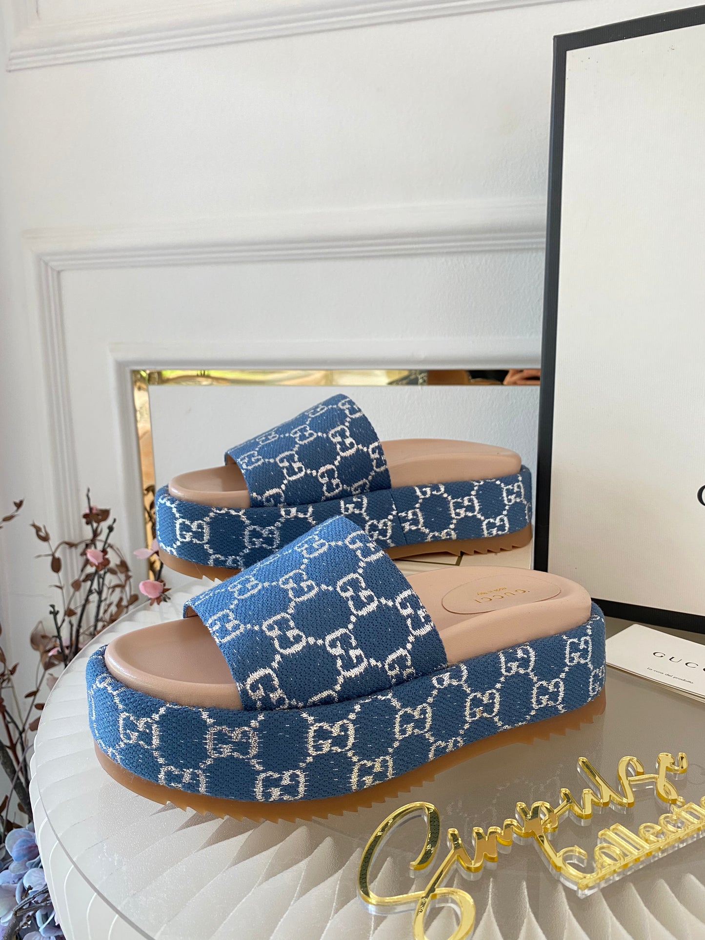 GUCCI Denim Platform Sandal