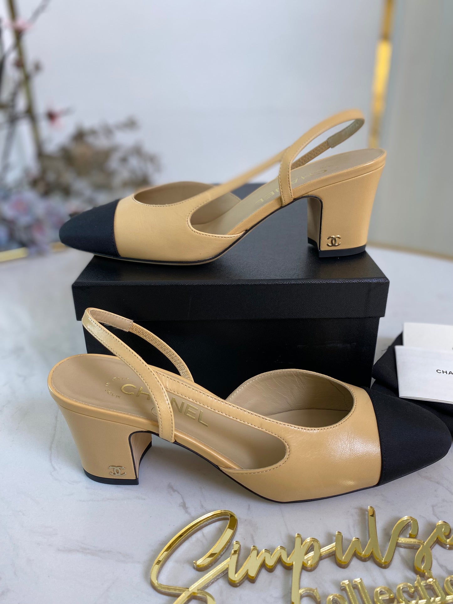 C Slingback Pumps Heels