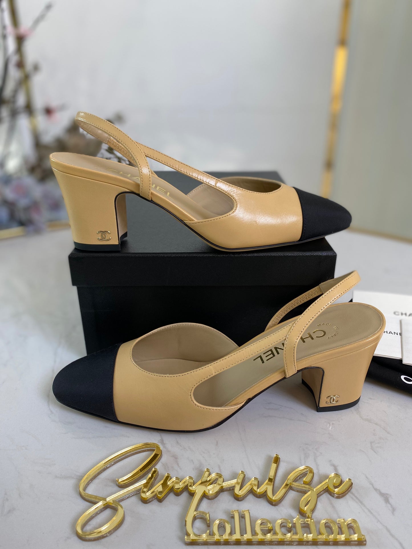 C Slingback Pumps Heels