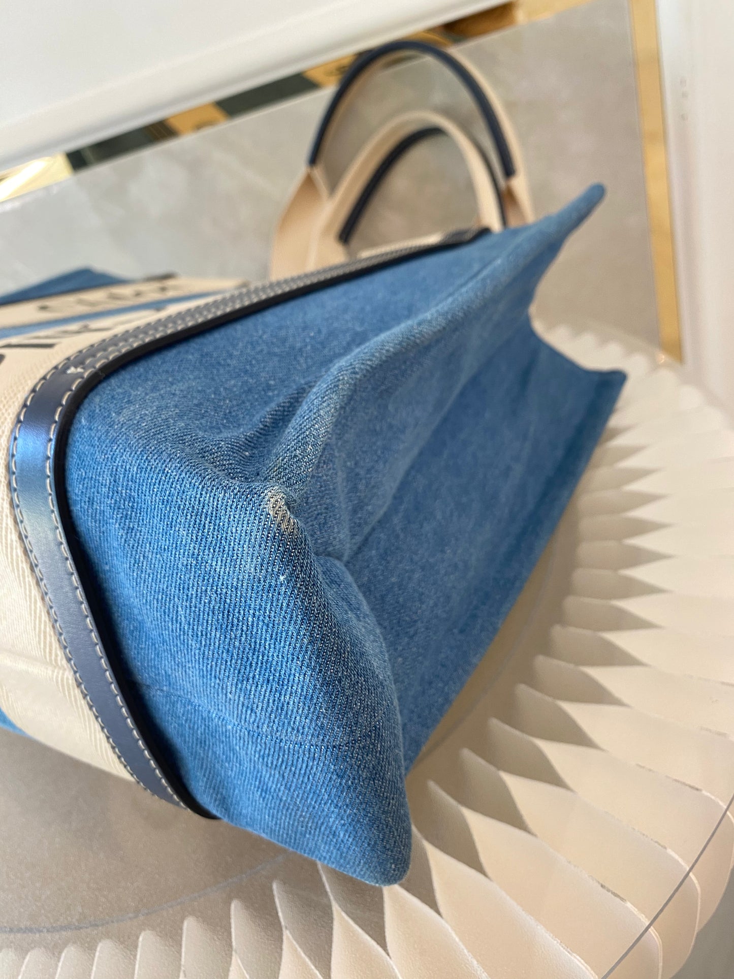 Chloe Medium Woody Denim Tote Bag
