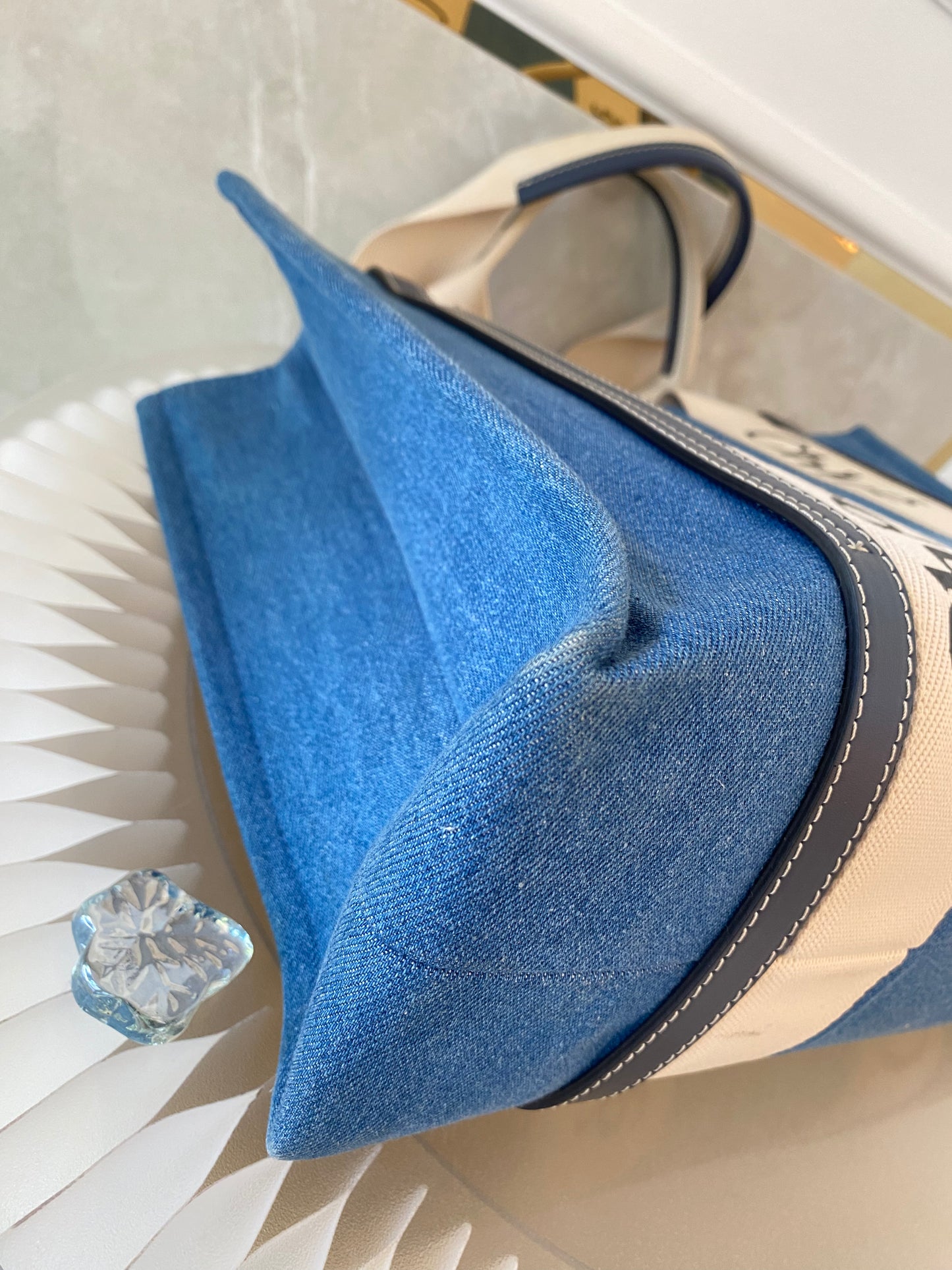 Chloe Medium Woody Denim Tote Bag