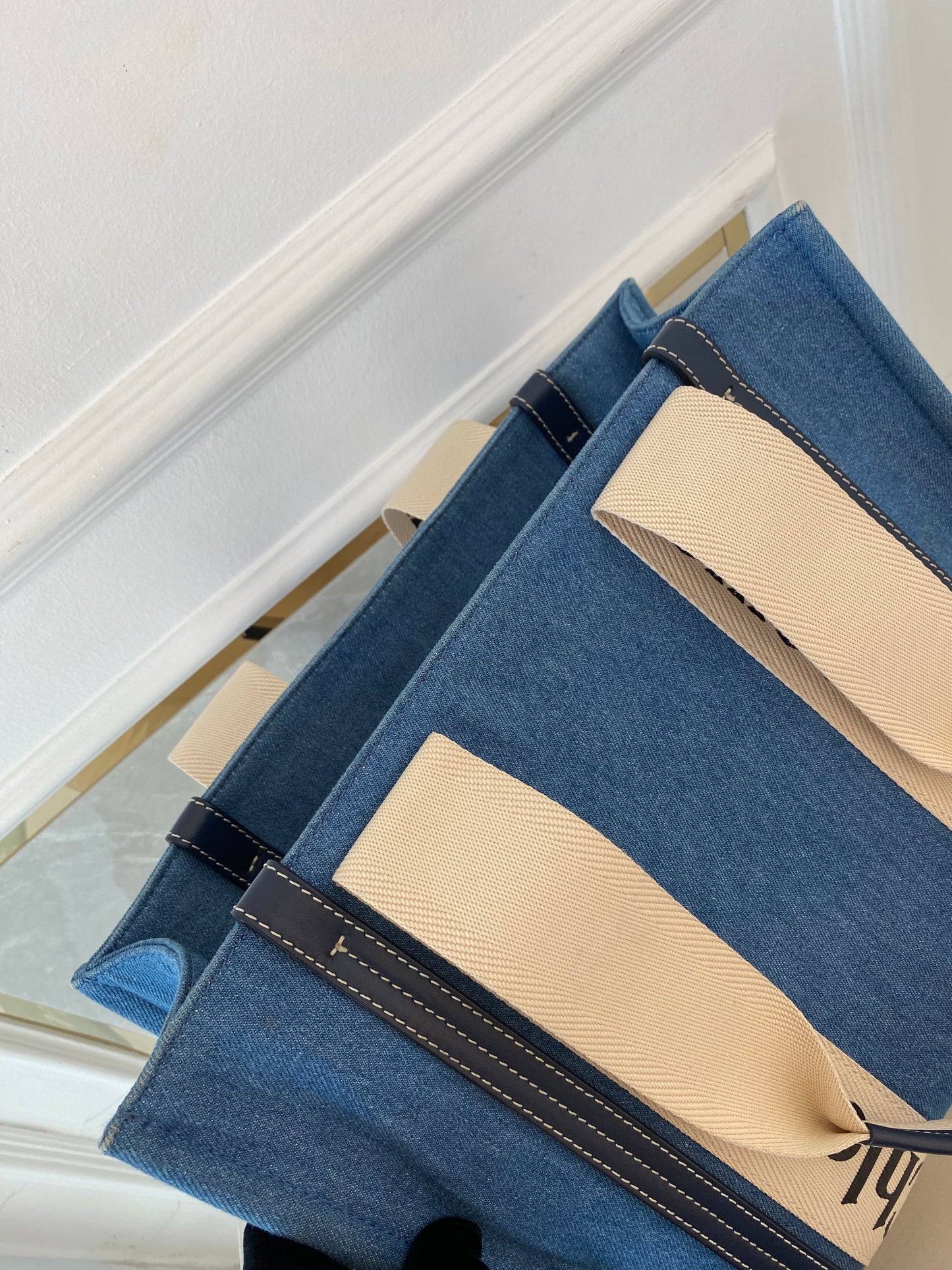 Chloe Medium Woody Denim Tote Bag