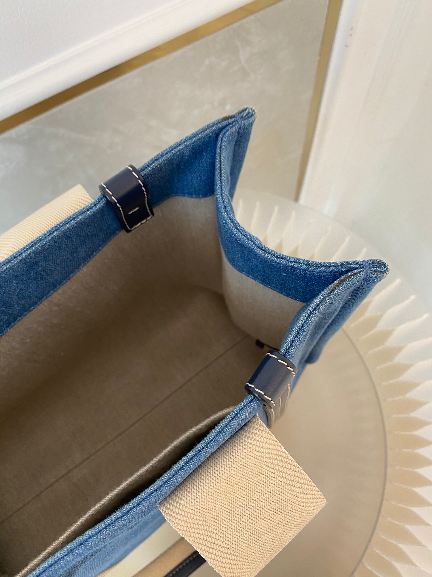 Chloe Medium Woody Denim Tote Bag