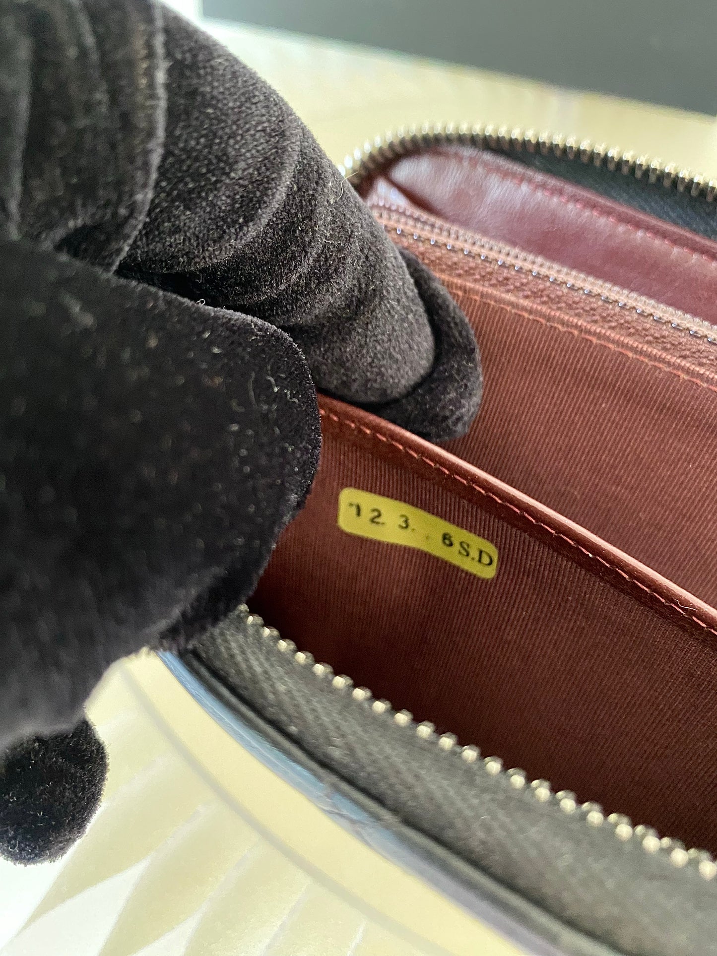 Black Lambskin Long Zippy Wallet