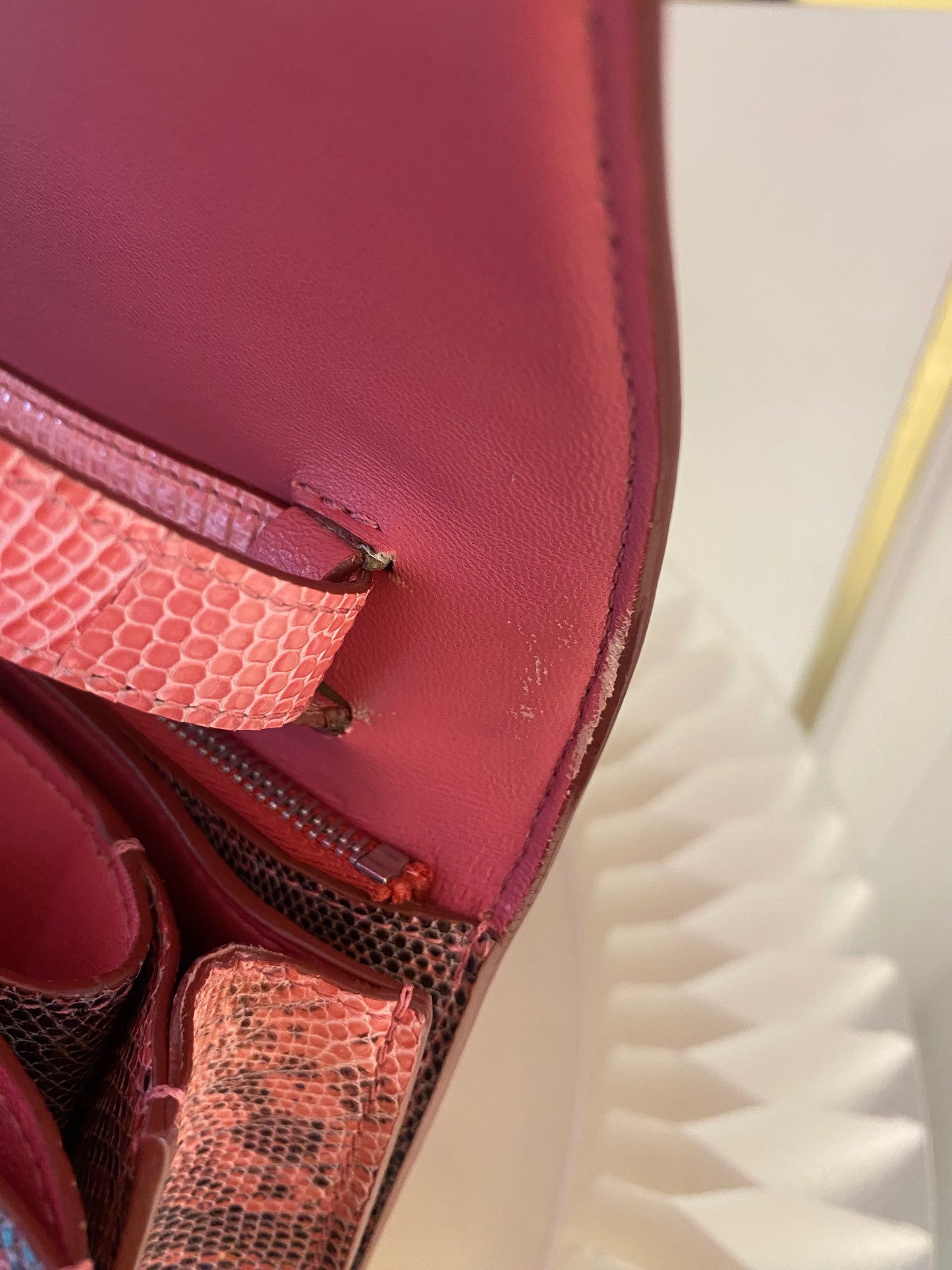 CELINE Medium Classic Box Pink/Grey Lizard Bag