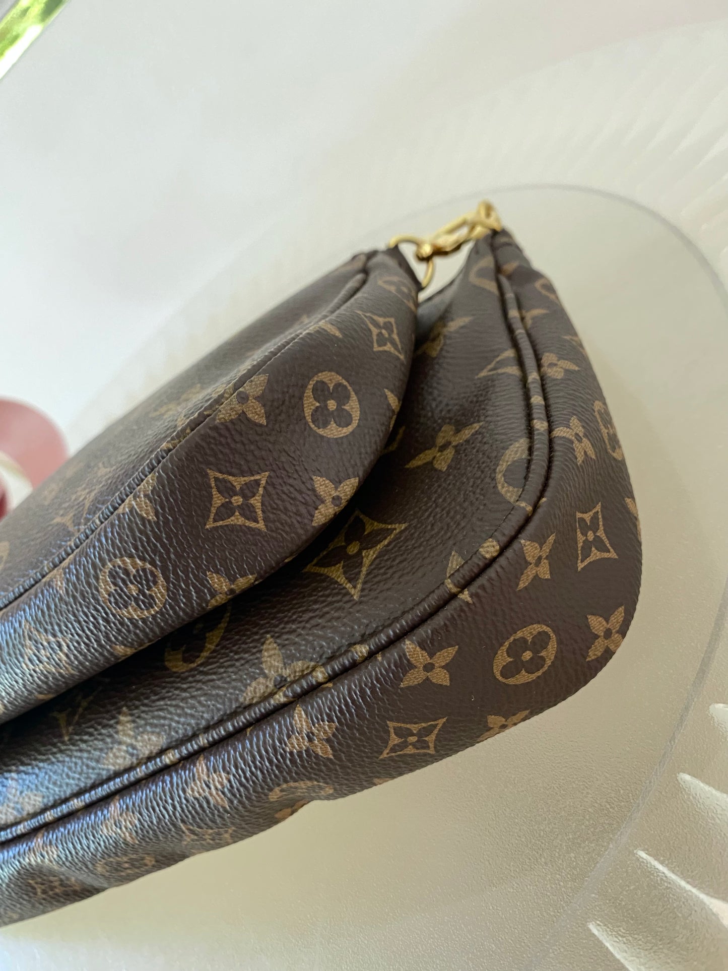 LOUIS VUITTON Multi Pochette Monogram Pink Strap