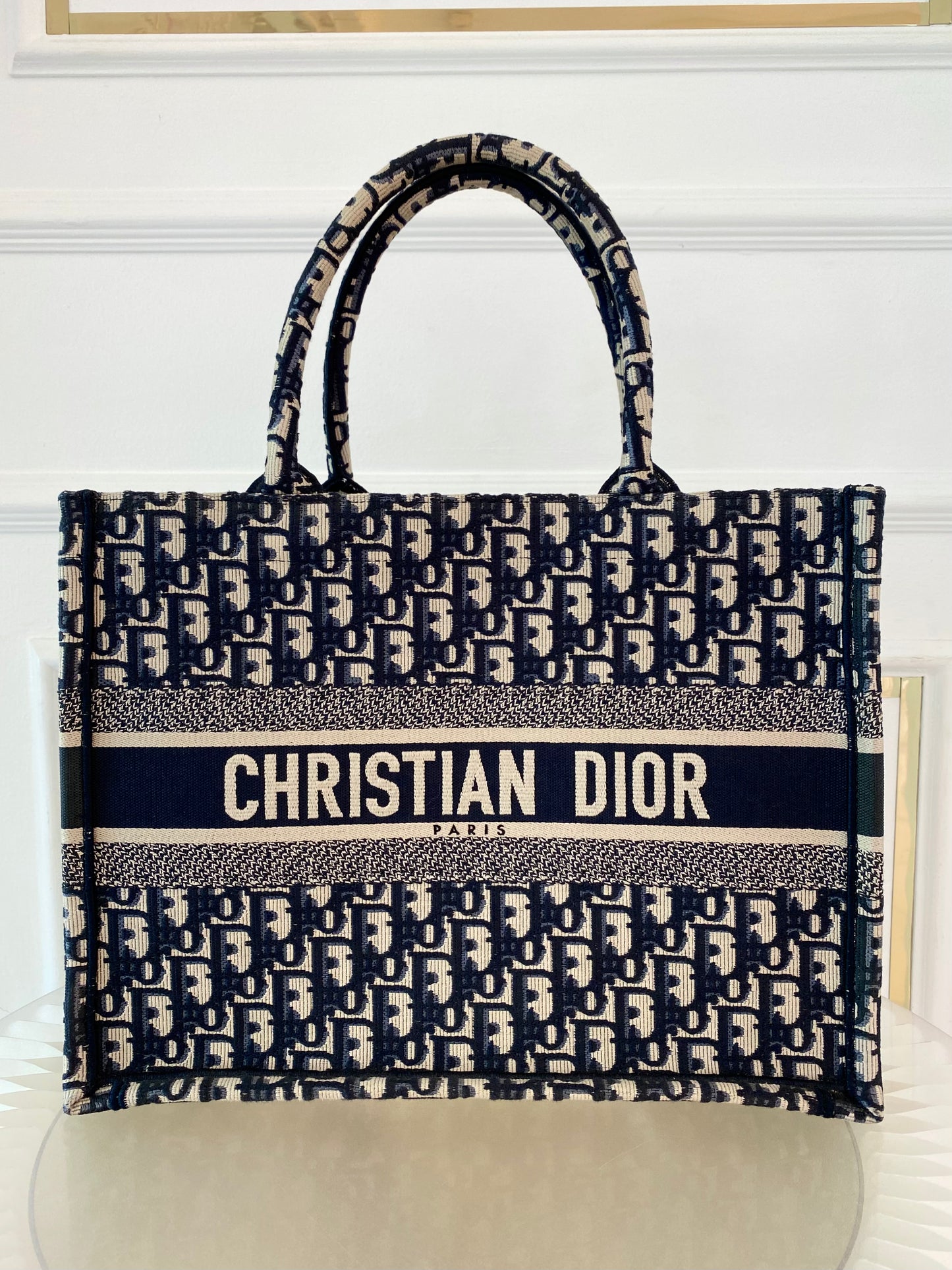 DIOR Blue Oblique Booktote Medium Size