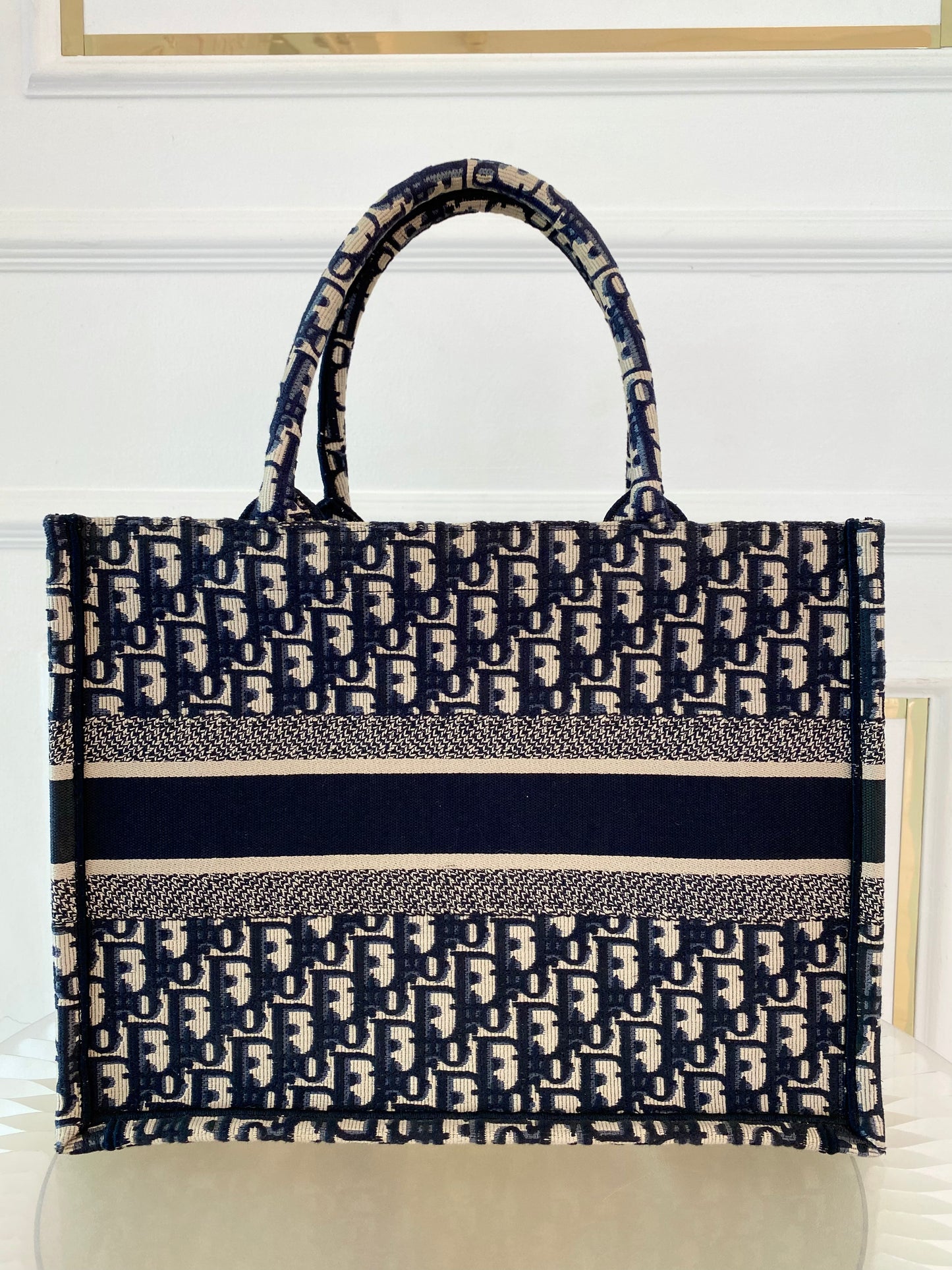 DIOR Blue Oblique Booktote Medium Size