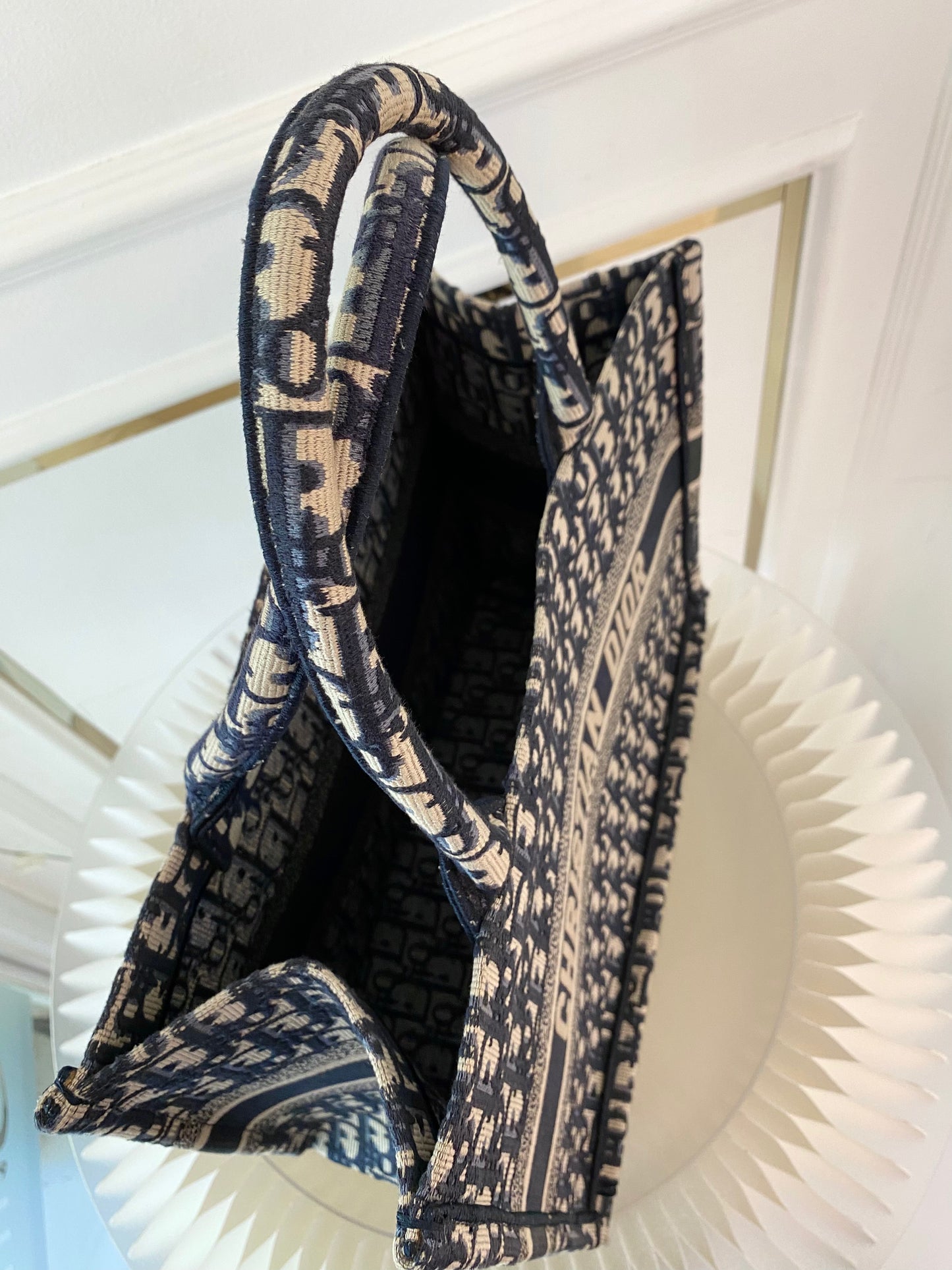 DIOR Blue Oblique Booktote Medium Size