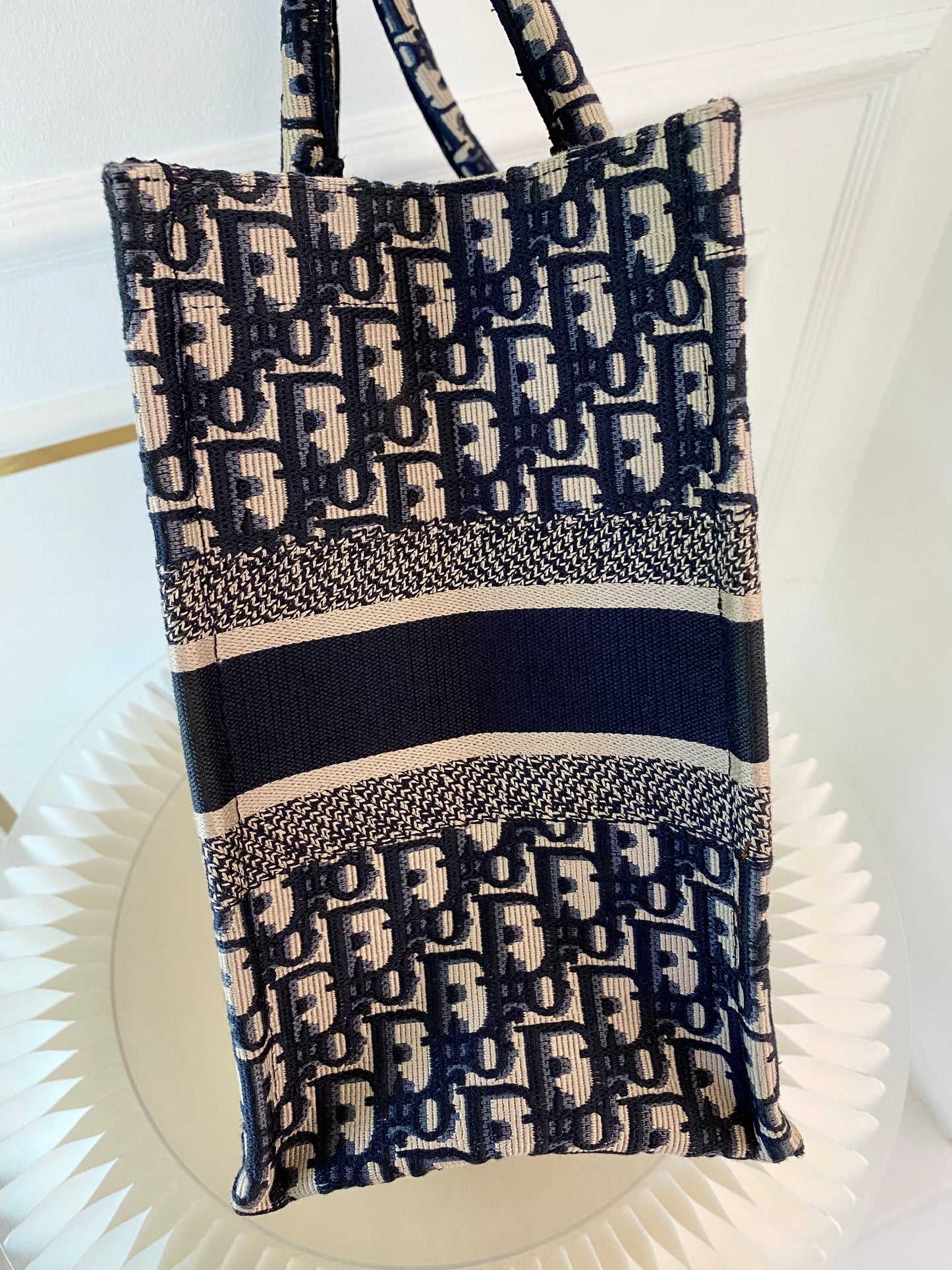 DIOR Blue Oblique Booktote Medium Size