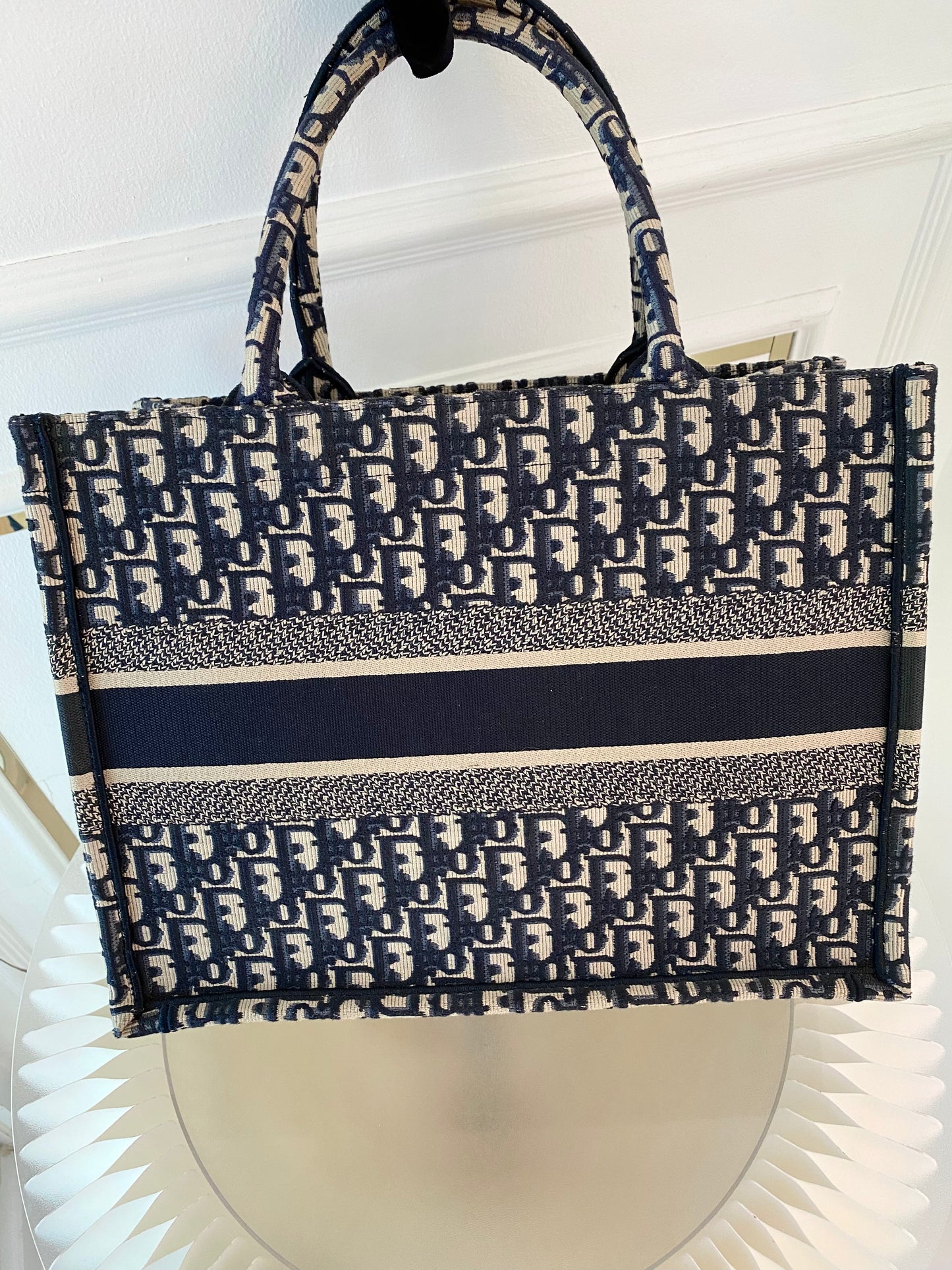 DIOR Blue Oblique Booktote Medium Size