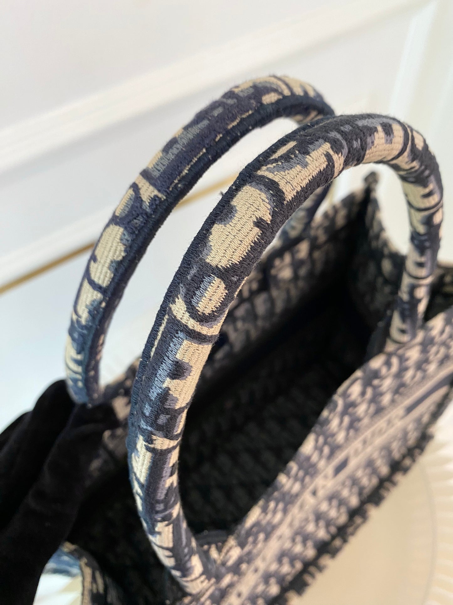 DIOR Blue Oblique Booktote Medium Size