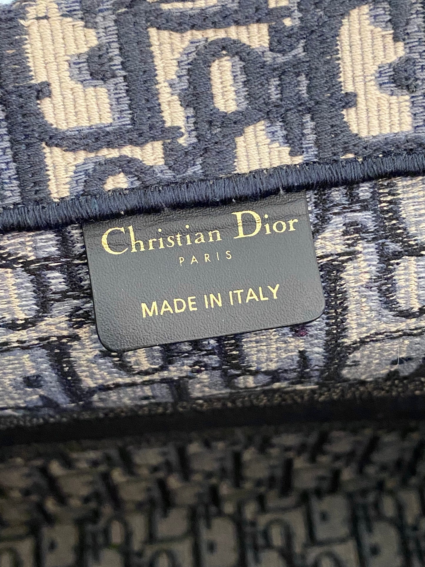 DIOR Blue Oblique Booktote Medium Size